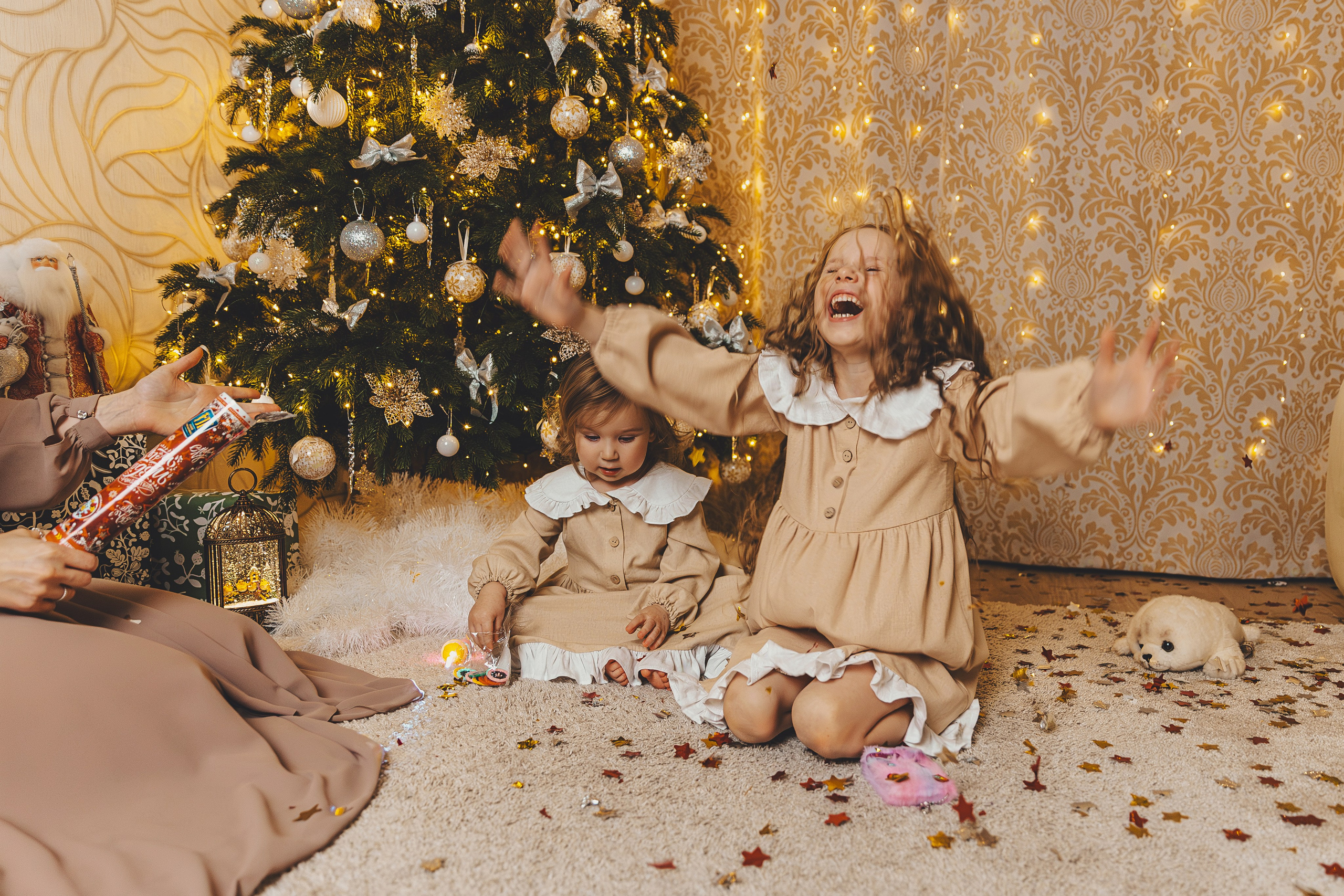 Семейная новогодняя домашняя фотосессия. Семейный и женский фотограф в Москве Надежда Воробьева