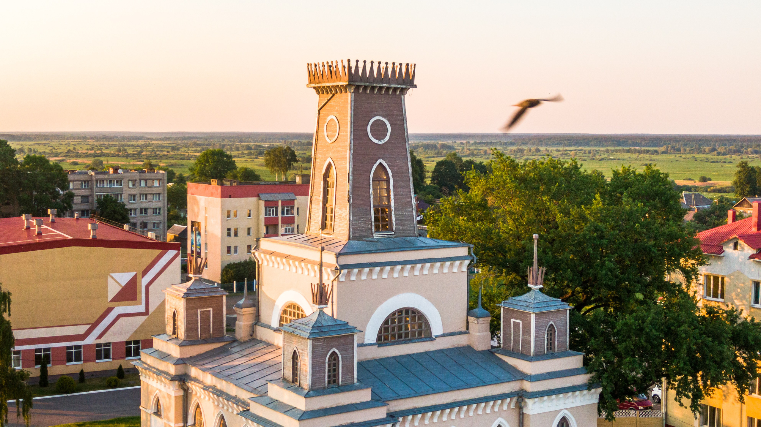 Чечерск с дрона. Роман Свободный — интерьерная и архитектурная съёмка, Москва и МО