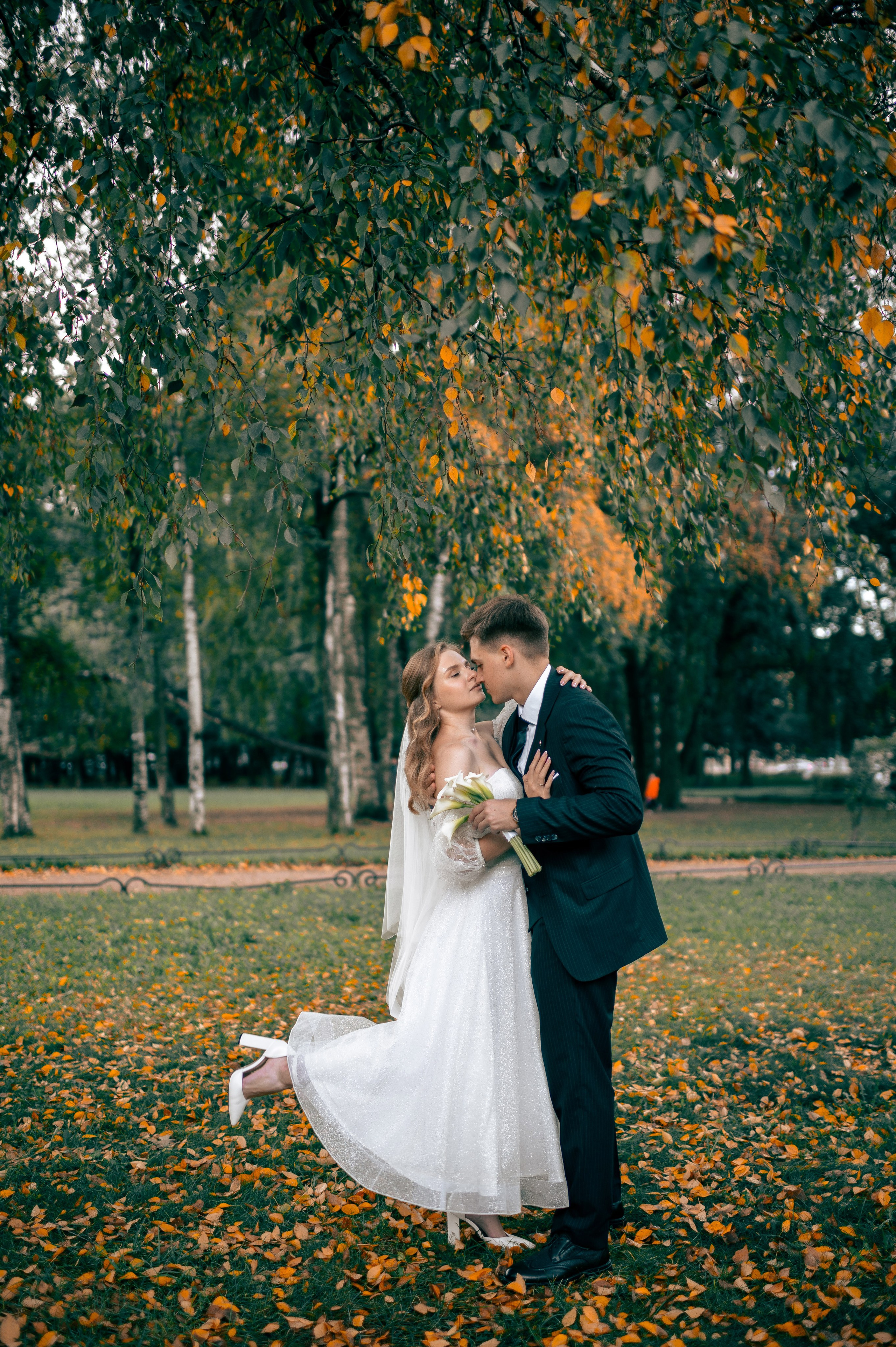 Анастасия и Михаил (Второй Дворец Бракосочетания на Фурштатской улице 52, фотосессия в Таврическом парке). Портретный, семейный и свадебный фотограф в Санкт-Петербурге и в Пушкине Ширяев Денис