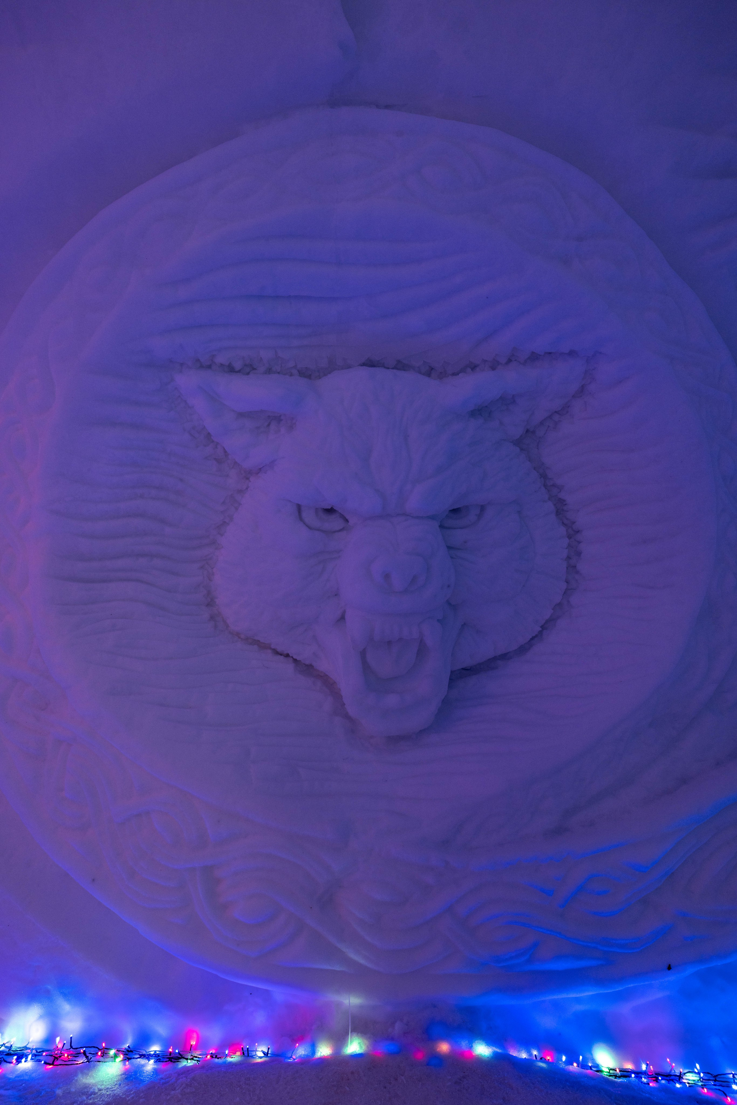 Снежная деревня. Турист оптимист