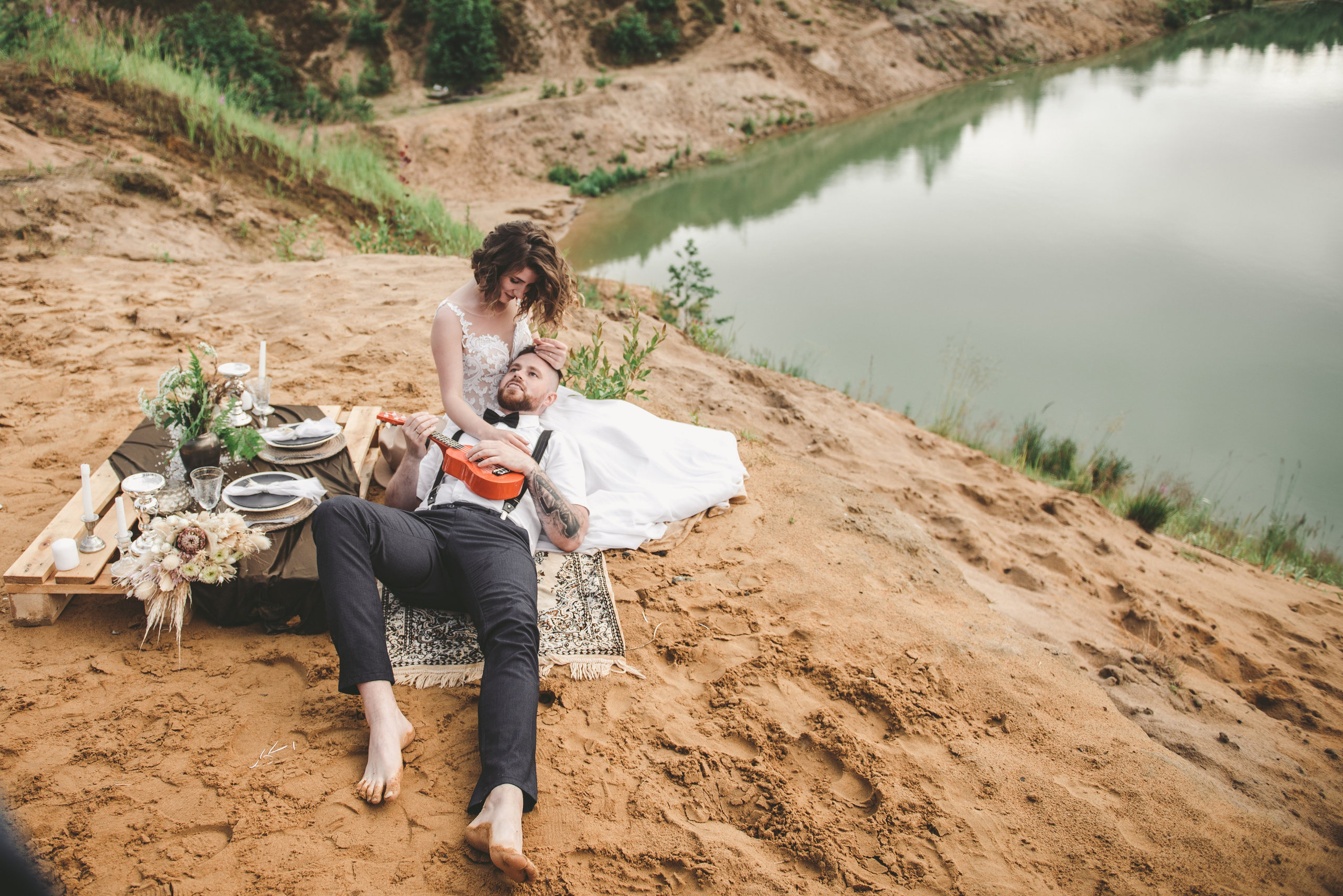 Выездная регистрация на песчаном карьере. Свадебный и семейный фотограф София Невская