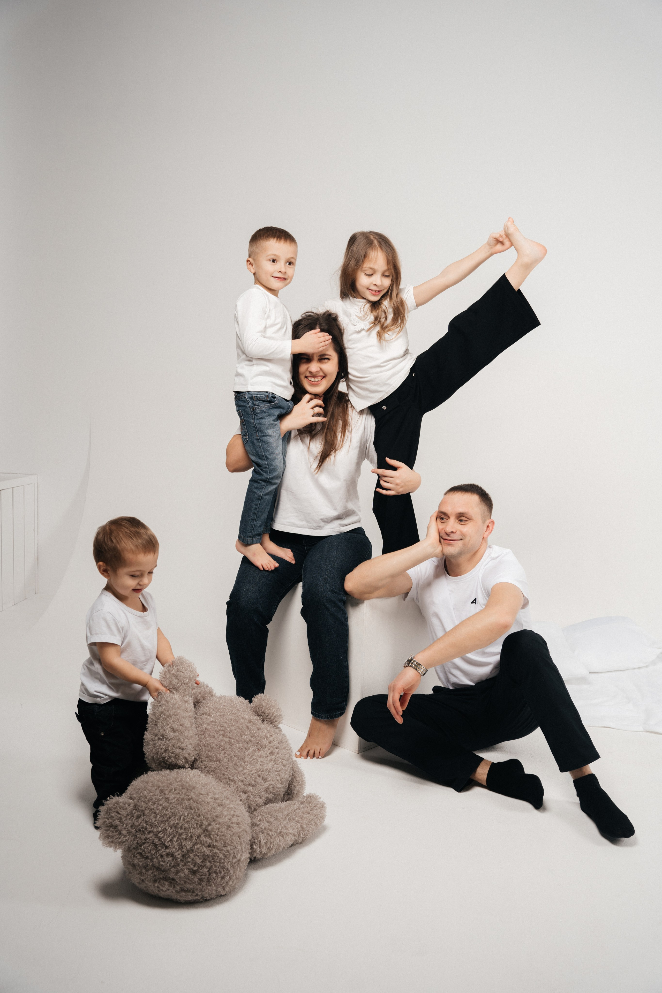 большая семейная фотосессия