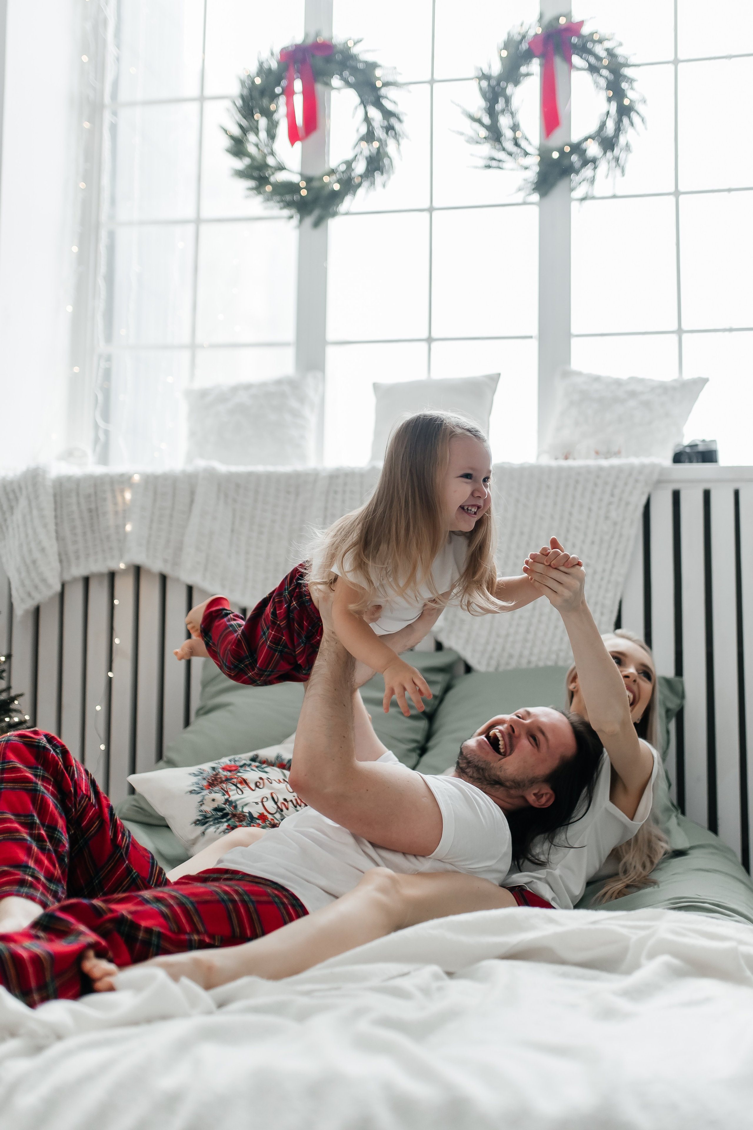 Мама, папа, дочь (пижамы). Фотограф в Дзержинске Наташа Баева