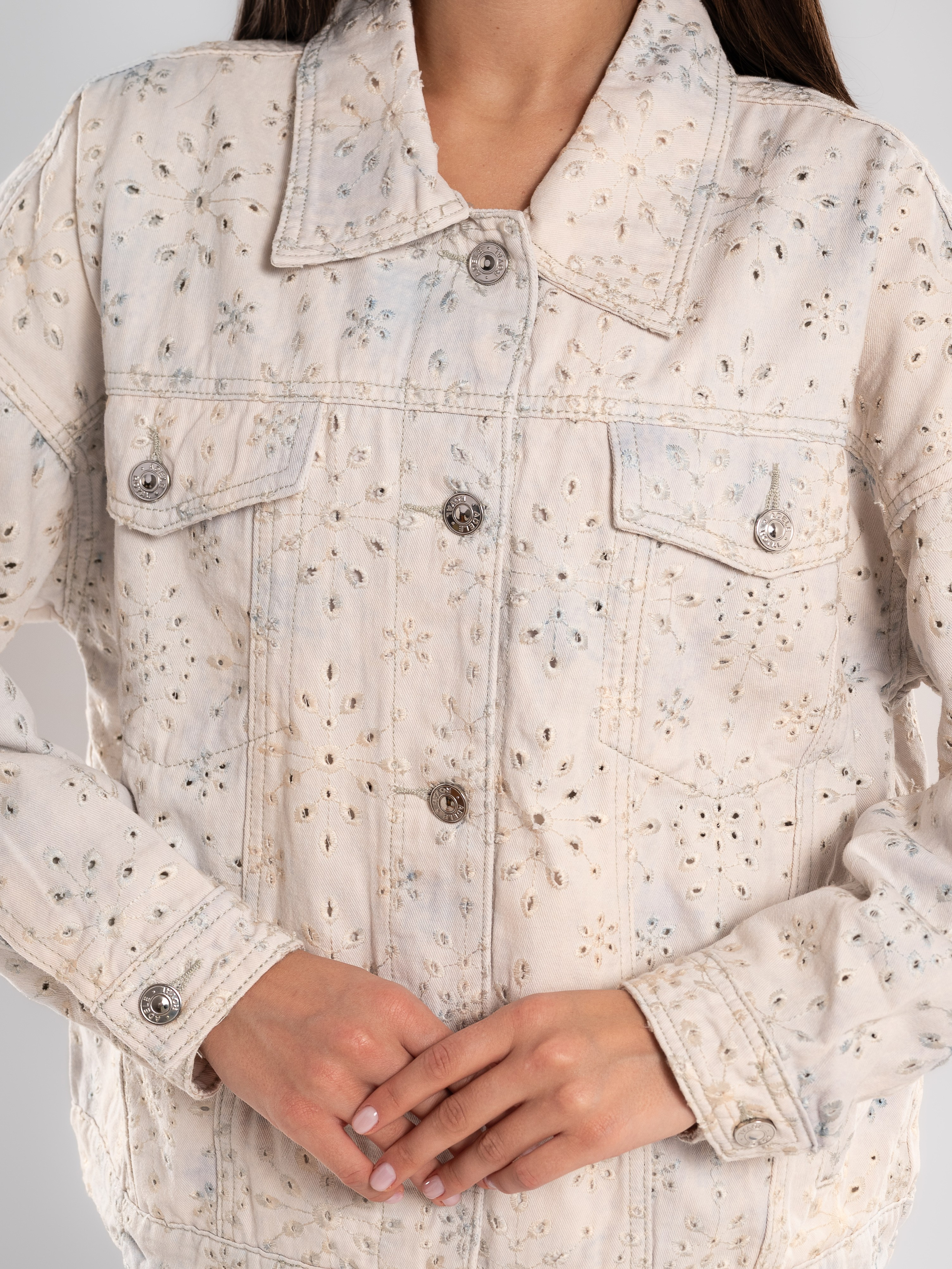 Джинсовые куртки на 2х моделях. Предметный фотограф, фото для маркетплейсов Пятигорск, КМВ