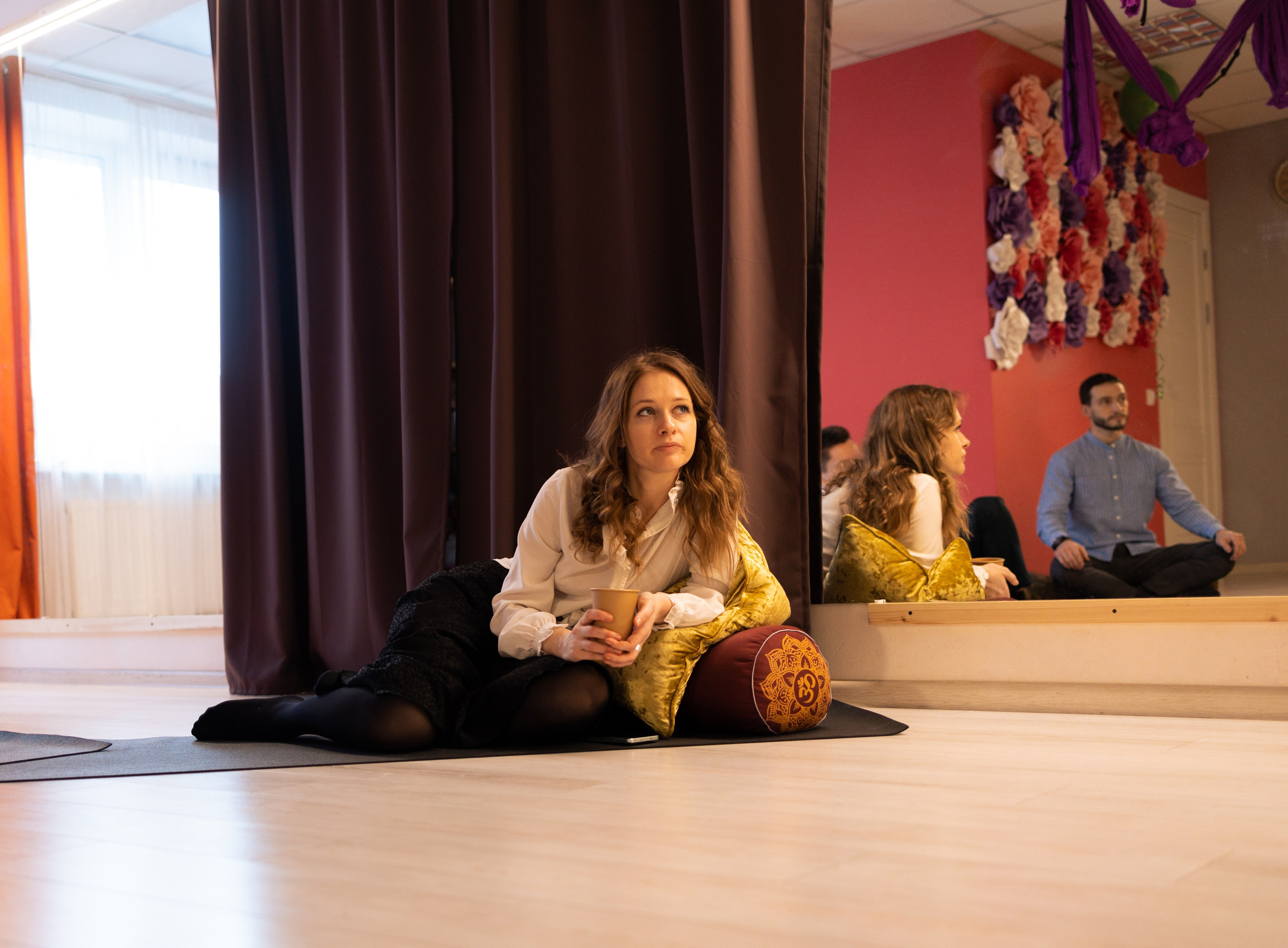 Мастер-класс в йога студии. Портретный фотограф в Санкт-Петербурге