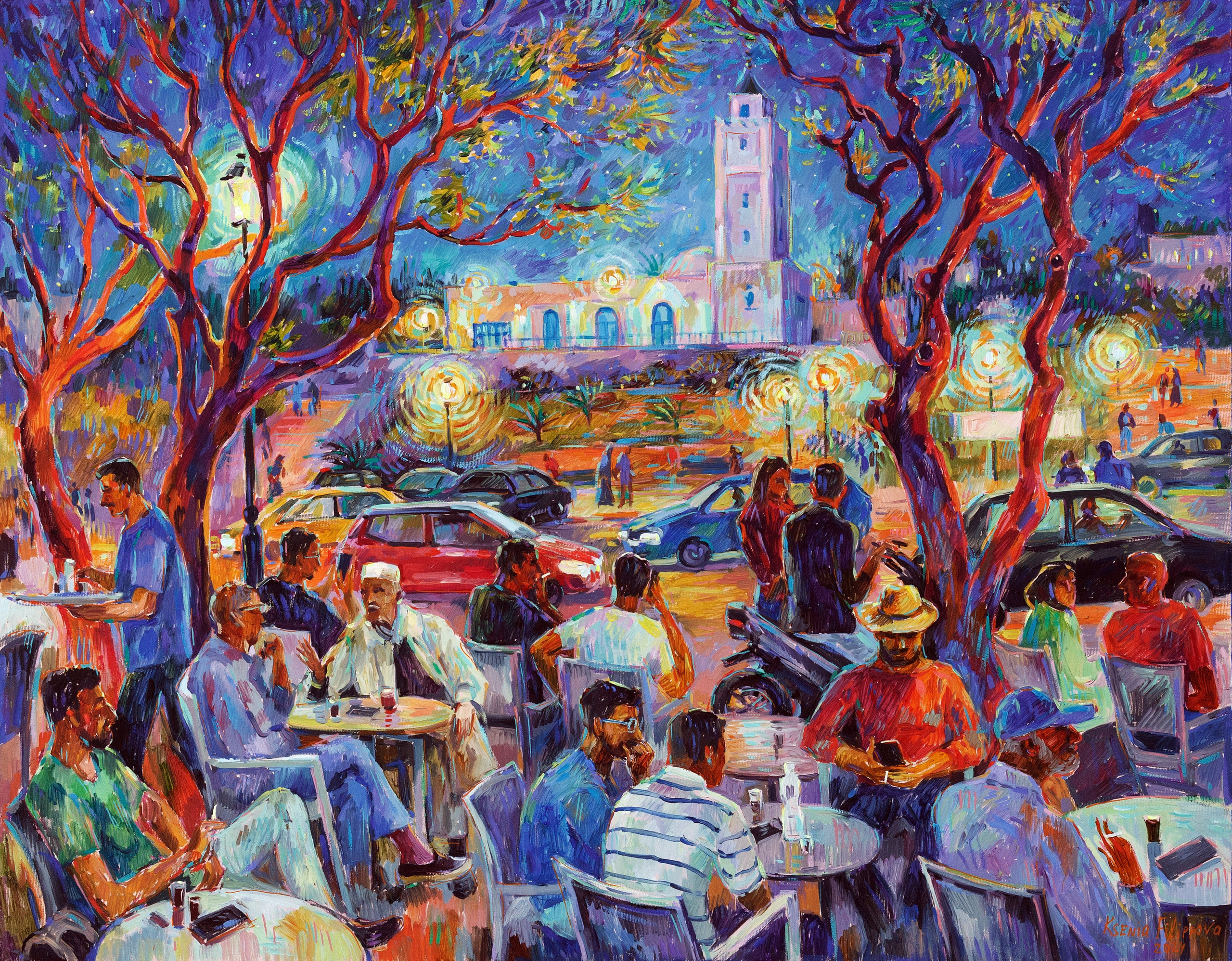 Sidi bou Said (exhibition at Galerie Saladin). Artist Ksenia Filippova