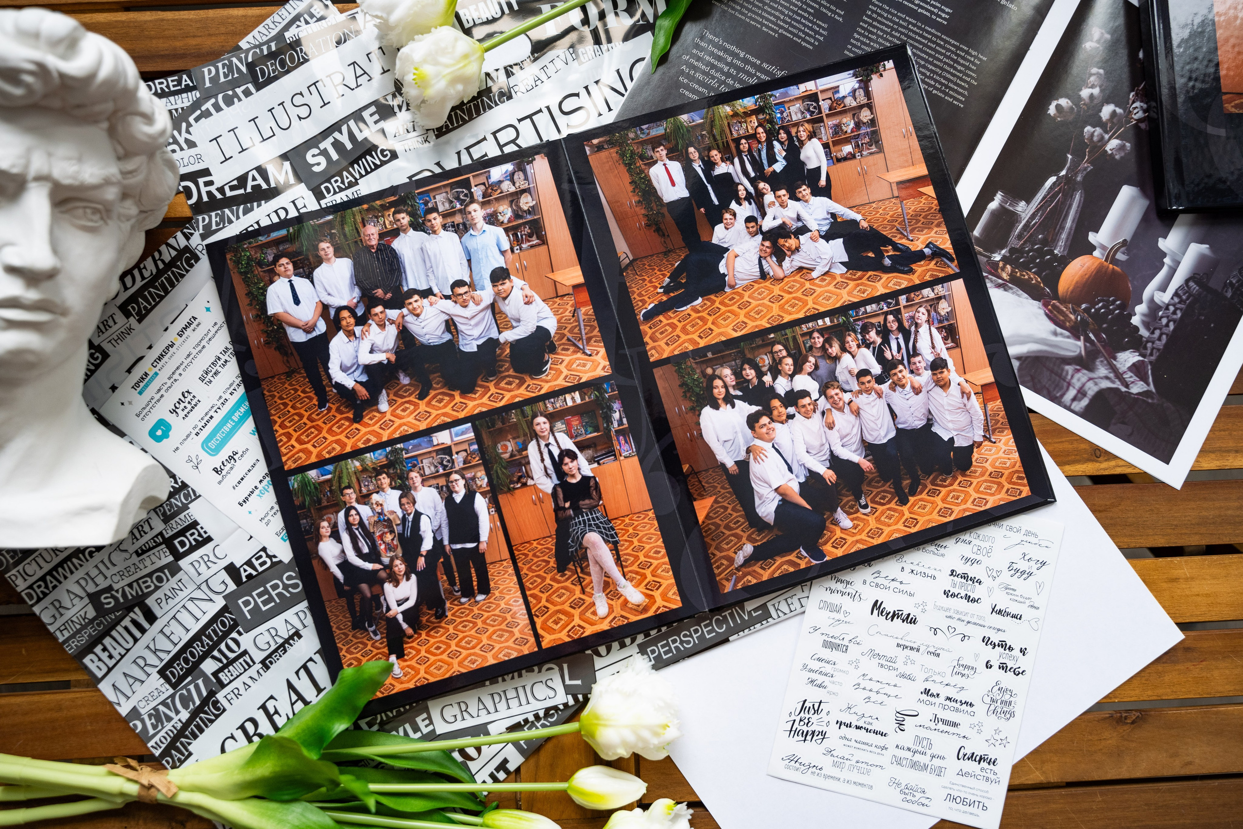 Дизйн черное и белое. Выпускные альбомы в Подольске Москве и МО