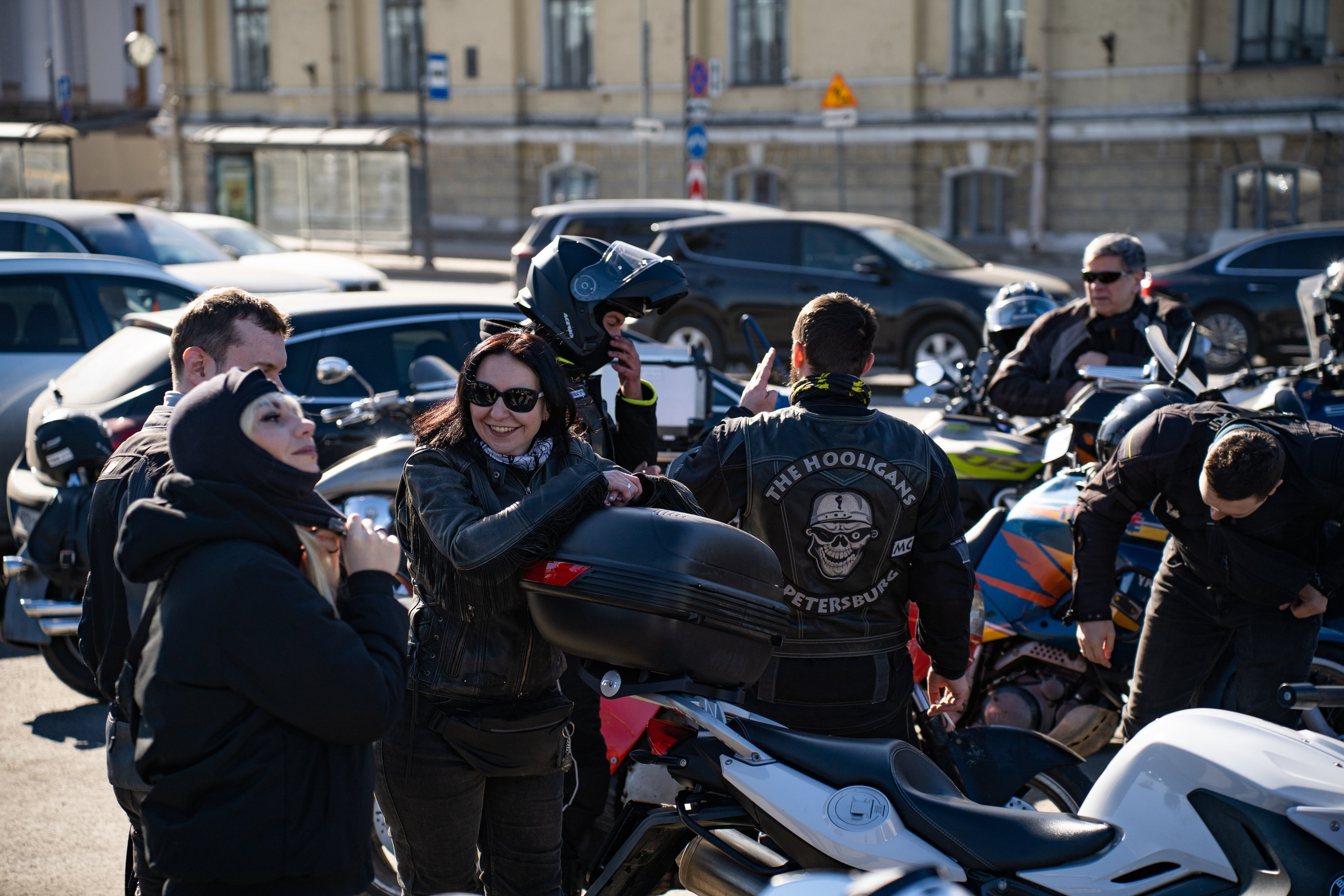 Весенний прохват мотоклуба Normans Riders MC. Концертный и репортажный фотограф в Санкт-Петербурге Слава Пахомов