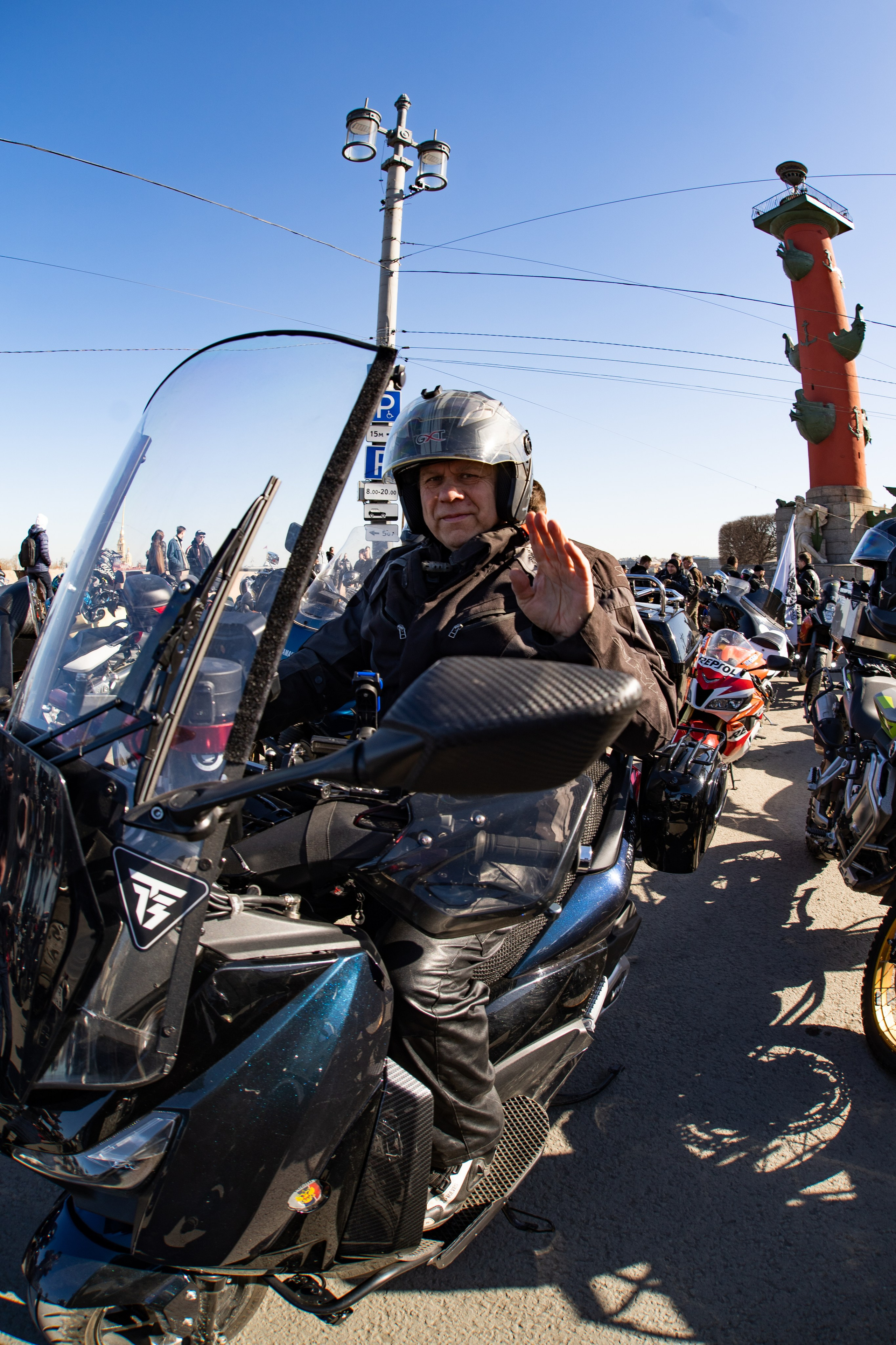 Весенний прохват мотоклуба Normans Riders MC. Концертный и репортажный фотограф в Санкт-Петербурге Слава Пахомов
