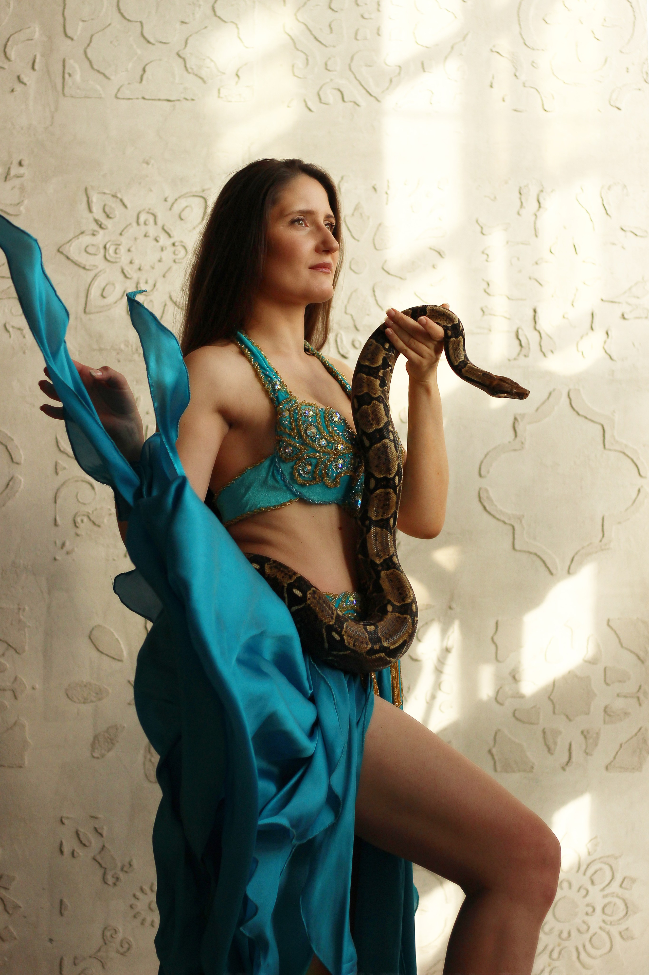Фотосессия со змеей Девушка со змеей в фотостудии с песком  фотопроект со змеей женский портрет со змеей Женский фотограф в Москве Портретный фотограф в Балашихе Фотограф Наталья Преснякова Фотосессия в восточном стиле Фотосессия в восточном костюме Фотосессия в костюме для танца живота
