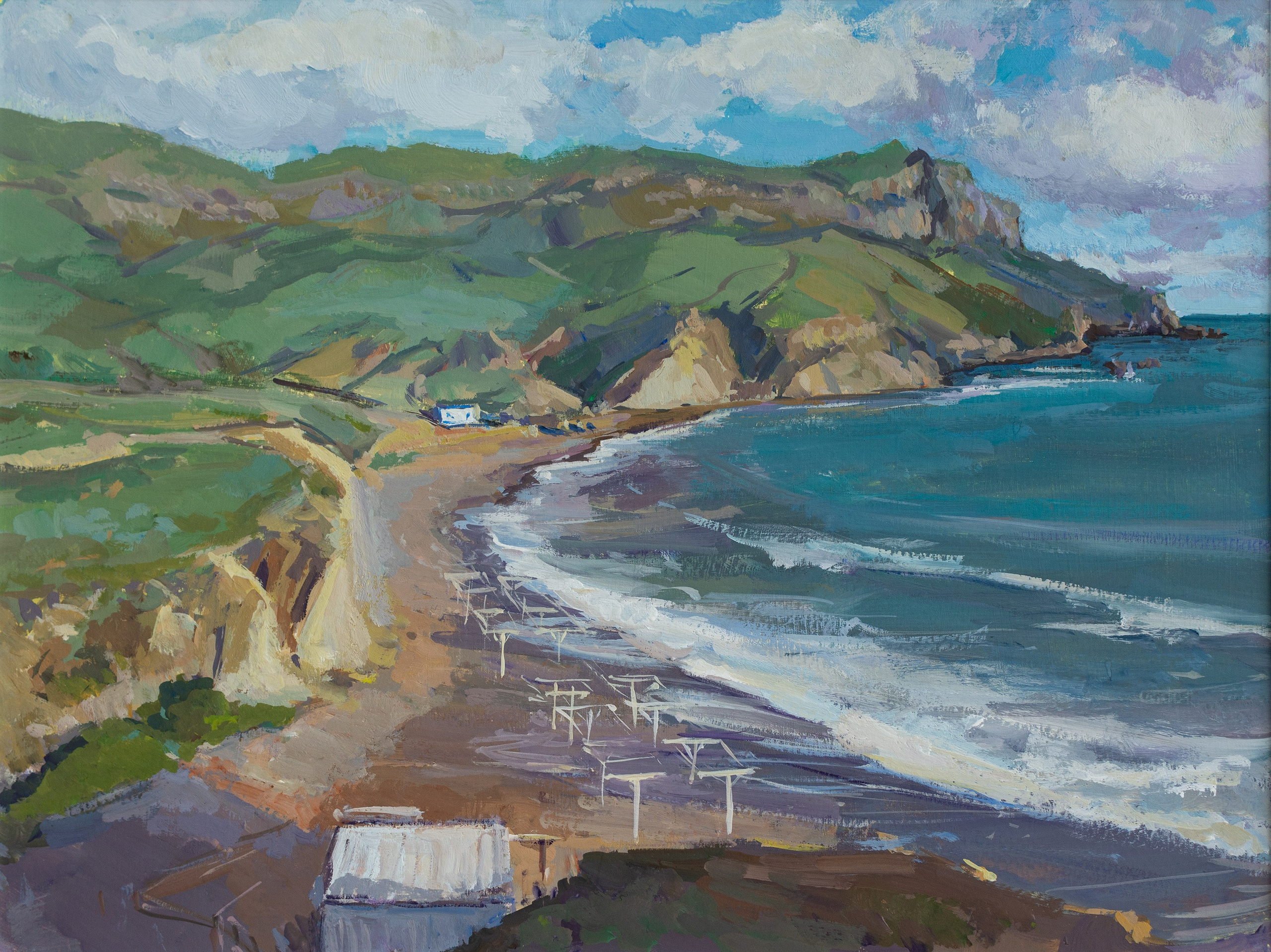 "Весенний Меганом" картон, гуашь 30х40см, 2025г 