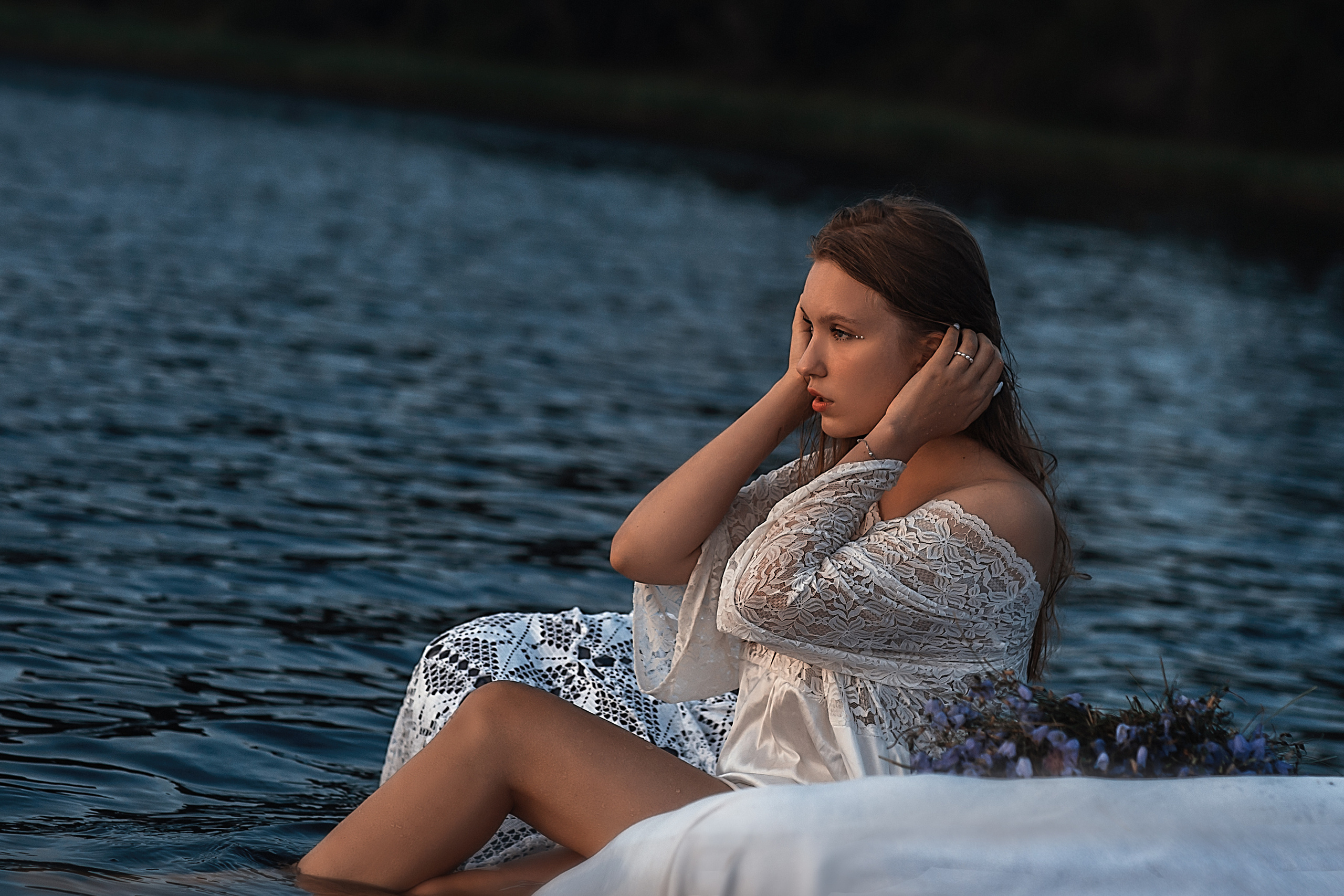 Рассвет. Озеро. Анастасия. Семейный фотограф в Санкт-Петербурге