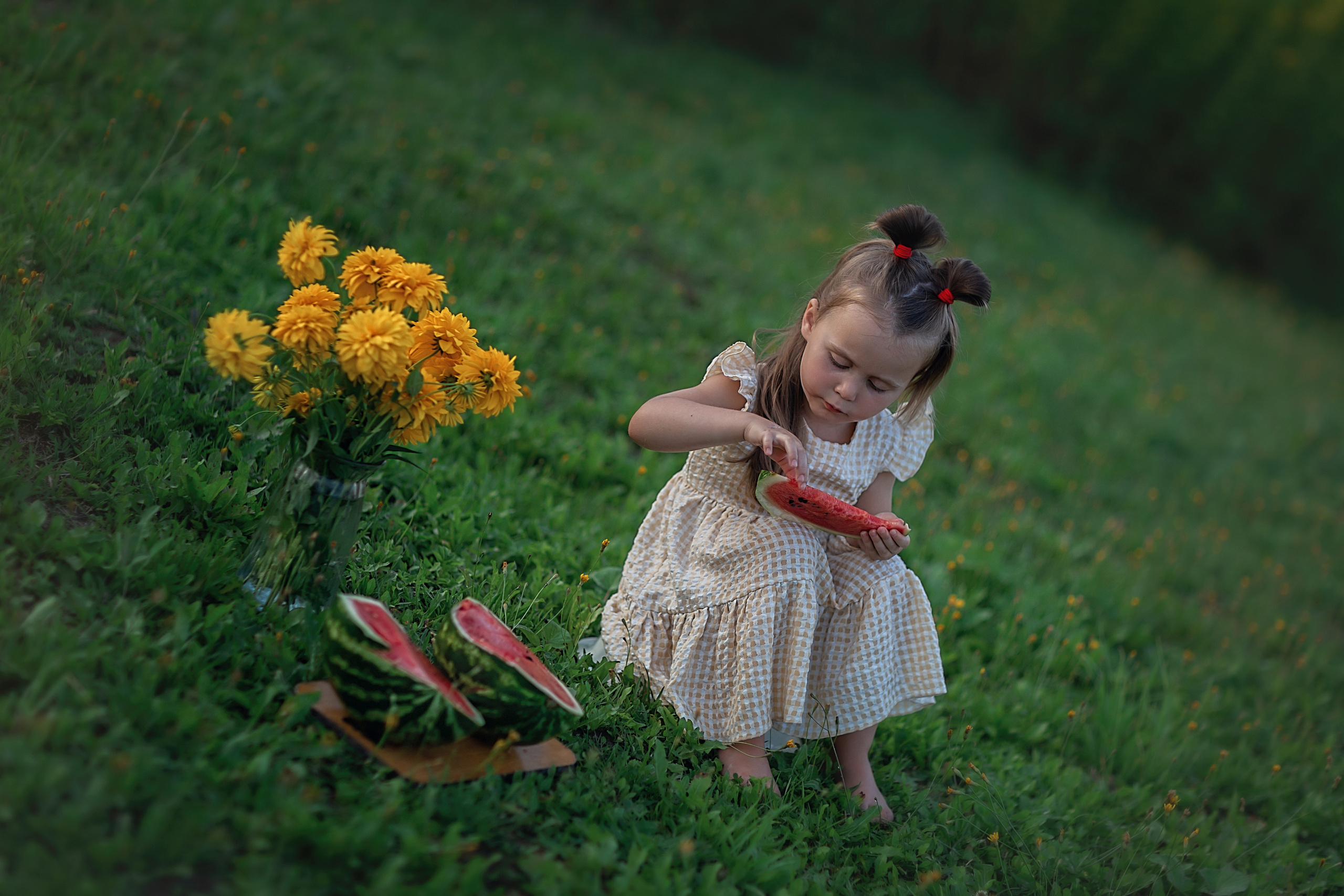 Сочный Арбуз. Вероничка. Семейный фотограф в Санкт-Петербурге