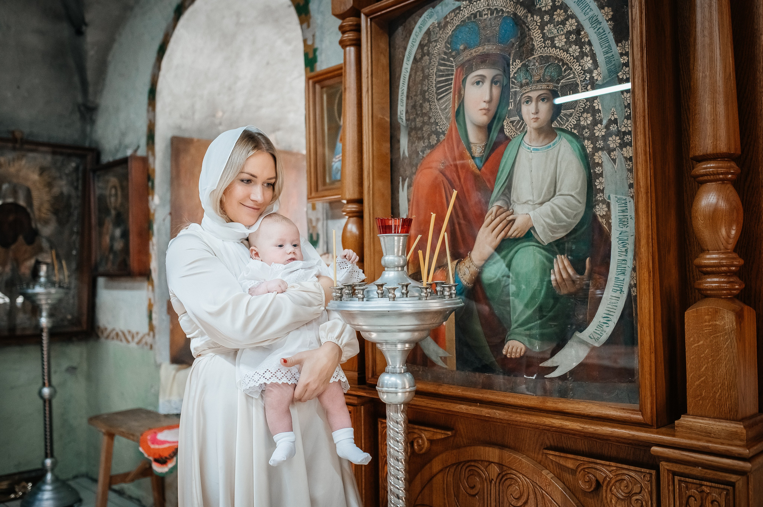 Крестины Тимофея //// Храм Свято-Никольского женского Венева монастыря — Николо-Успенская церковь. Семейный и детский фотограф в Туле