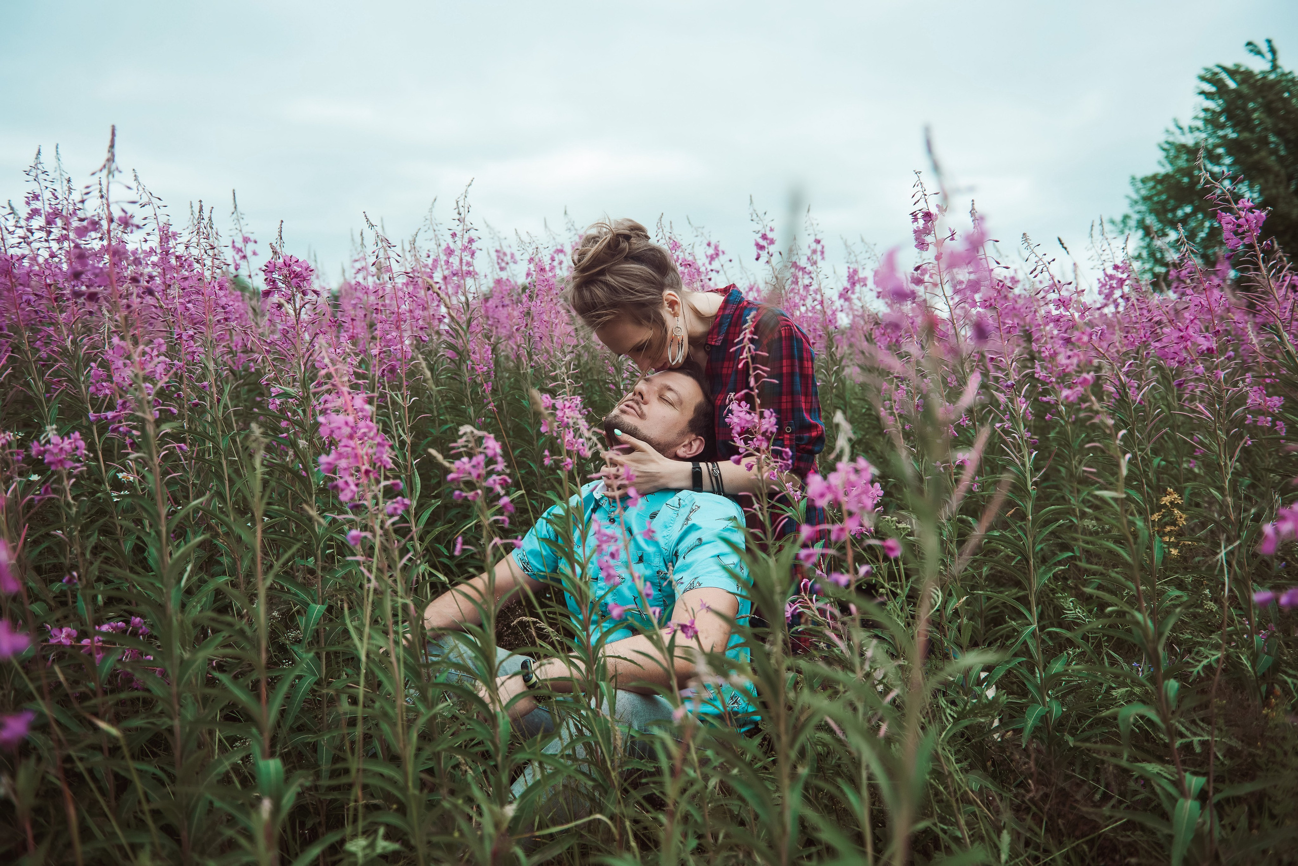 Александра и Вячеслав (фотосессия Love story на природе). Портретный, семейный и свадебный фотограф в Санкт-Петербурге и в Пушкине Ширяев Денис