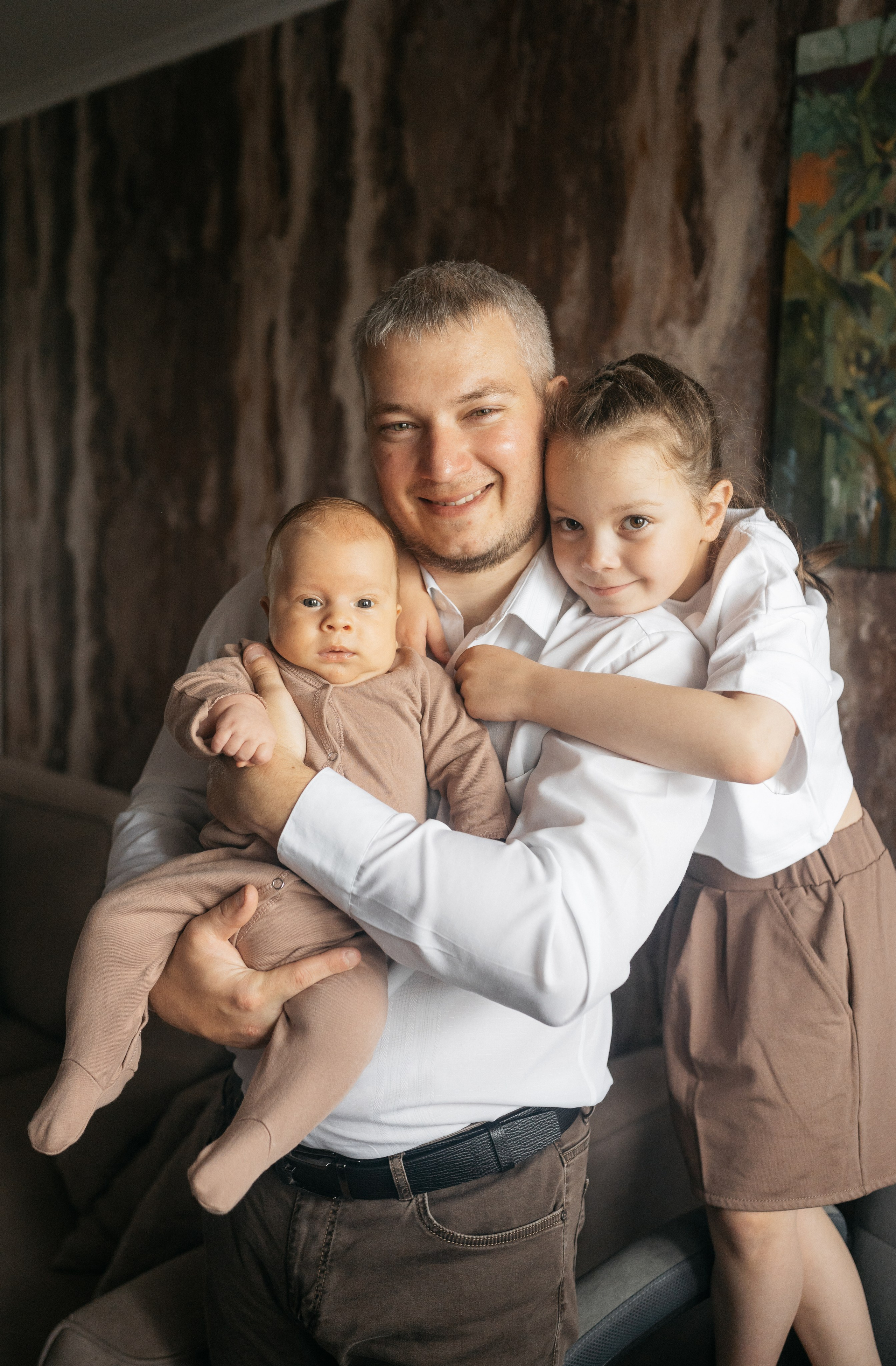 Домашняя съемка с малышом 2 месяца. Семейный фотограф Тюмень