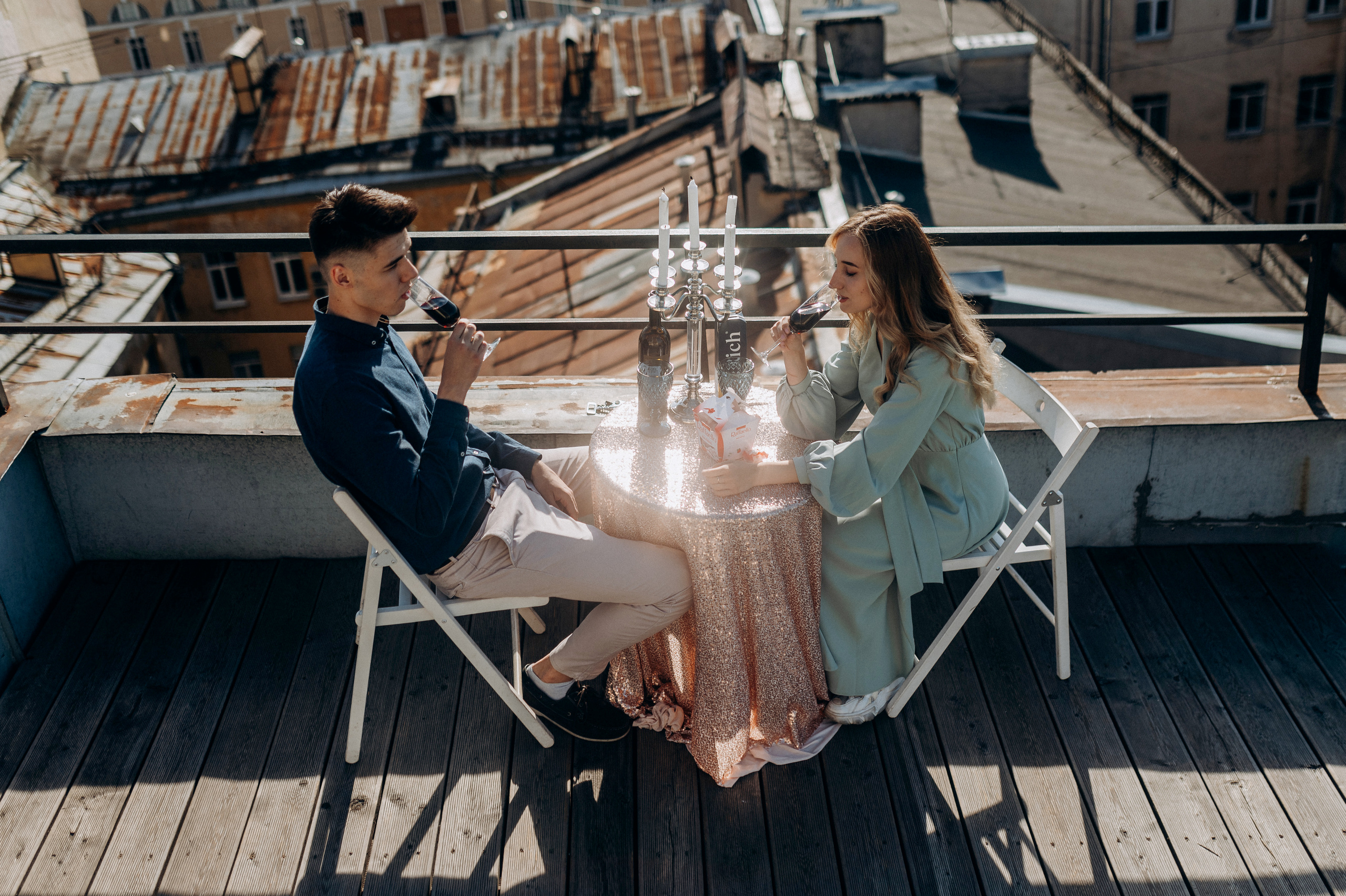 Предложение руки и сердца на крыше СПБ. Фотограф ПИТЕР СПБ Надежда Баранова