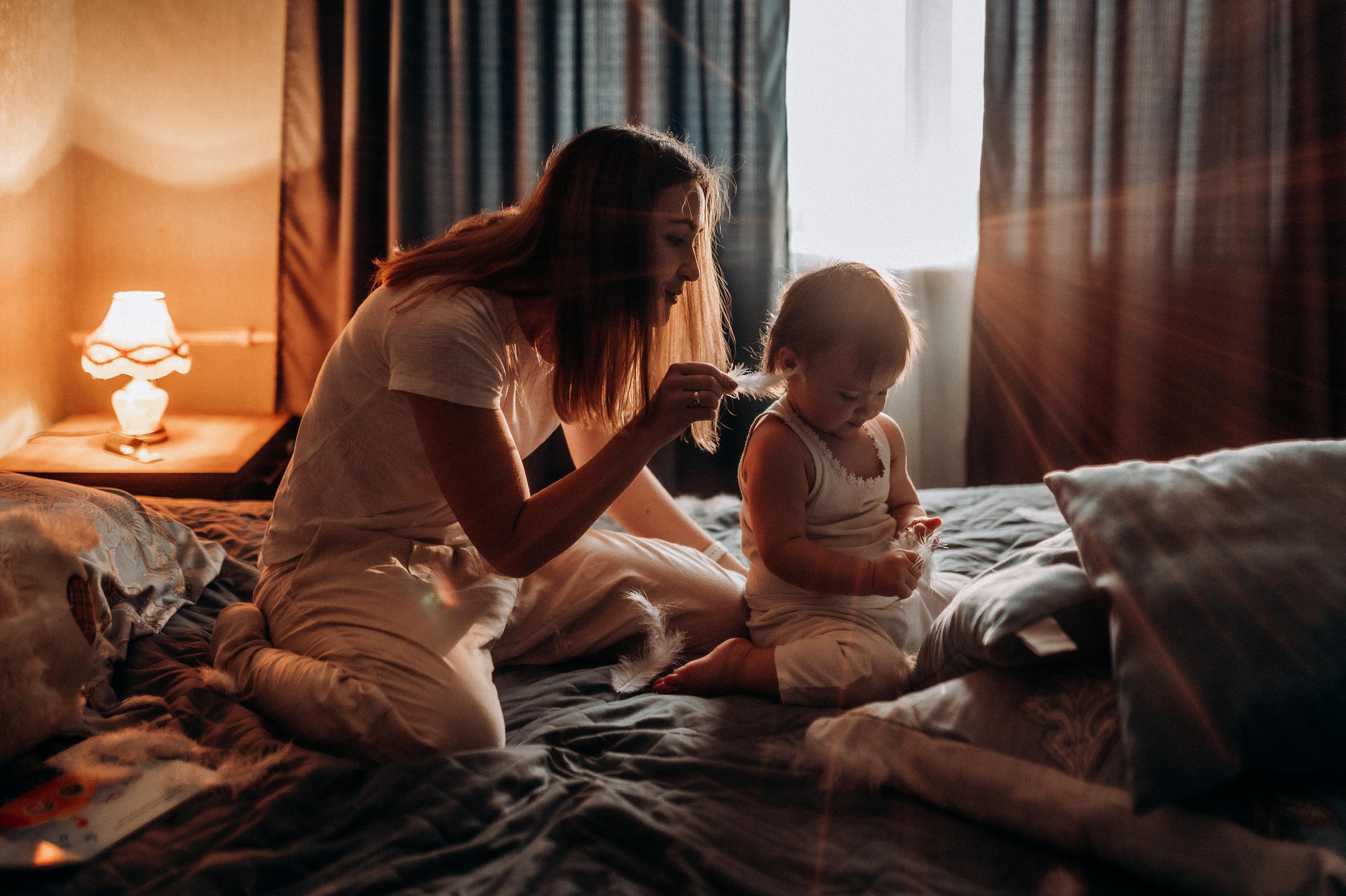 Домашняя фотосессия мама+дочь. Фотограф ПИТЕР СПБ Надежда Баранова