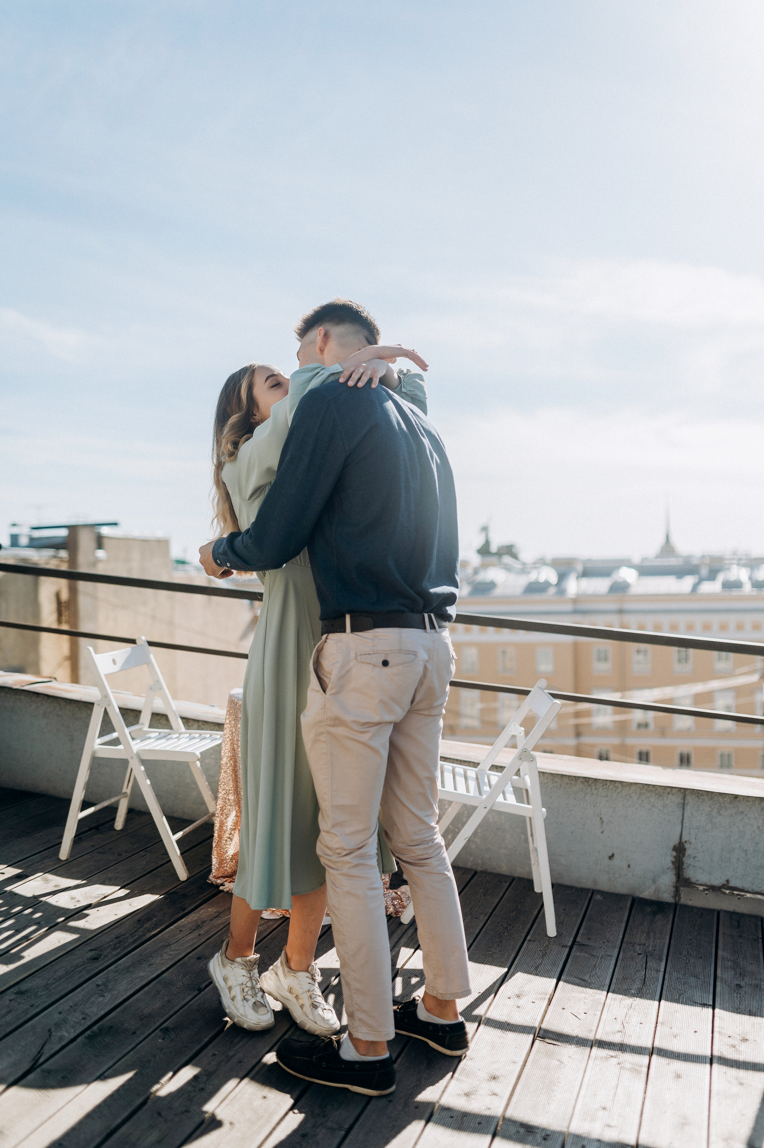 Предложение руки и сердца на крыше СПБ. Фотограф ПИТЕР СПБ Надежда Баранова