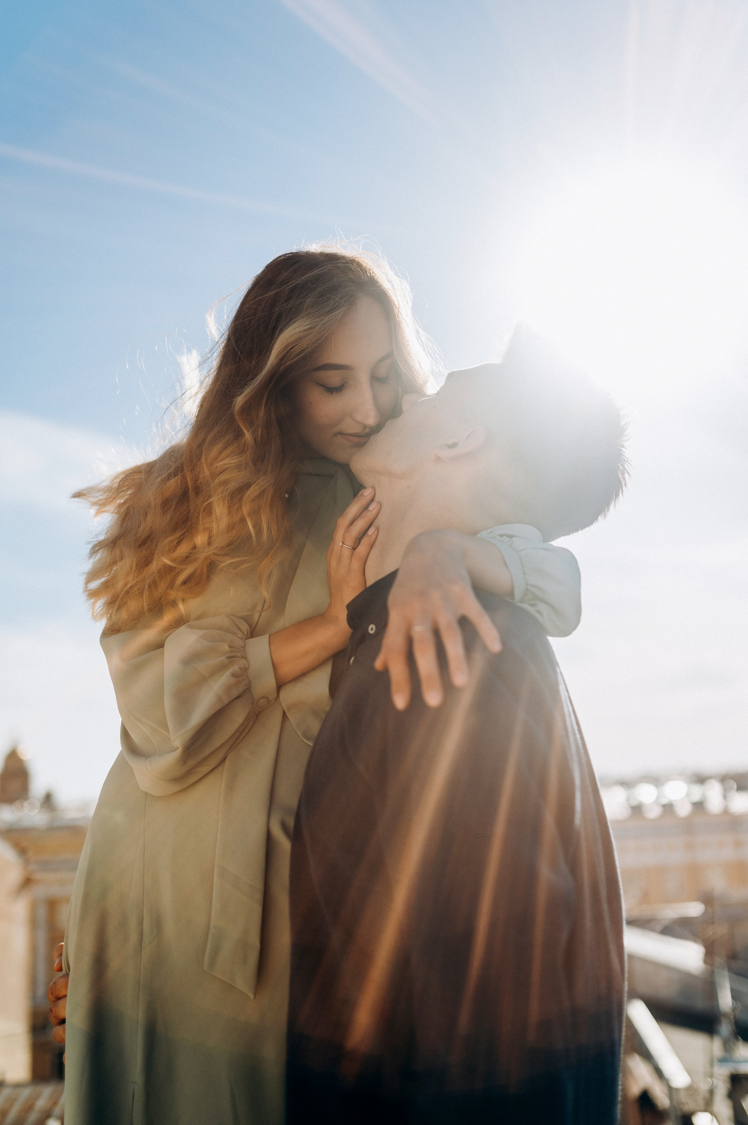 Предложение руки и сердца на крыше СПБ. Фотограф ПИТЕР СПБ Надежда Баранова