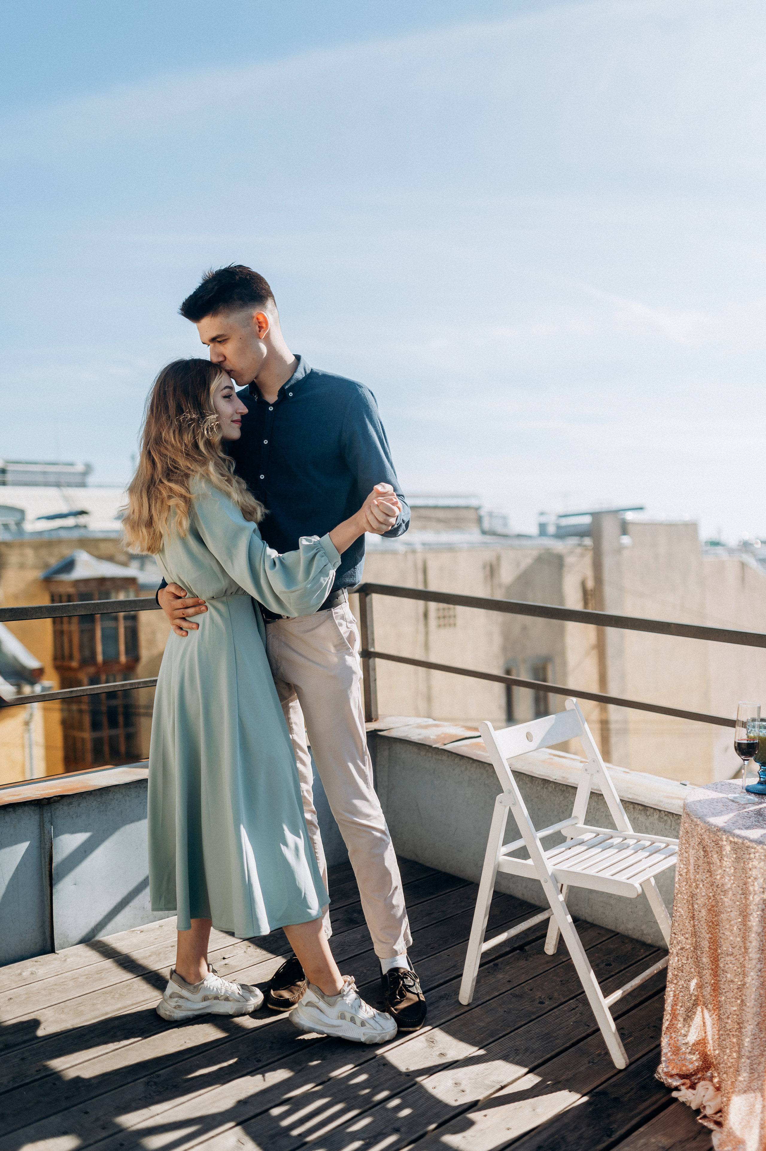 Предложение руки и сердца на крыше СПБ. Фотограф ПИТЕР СПБ Надежда Баранова
