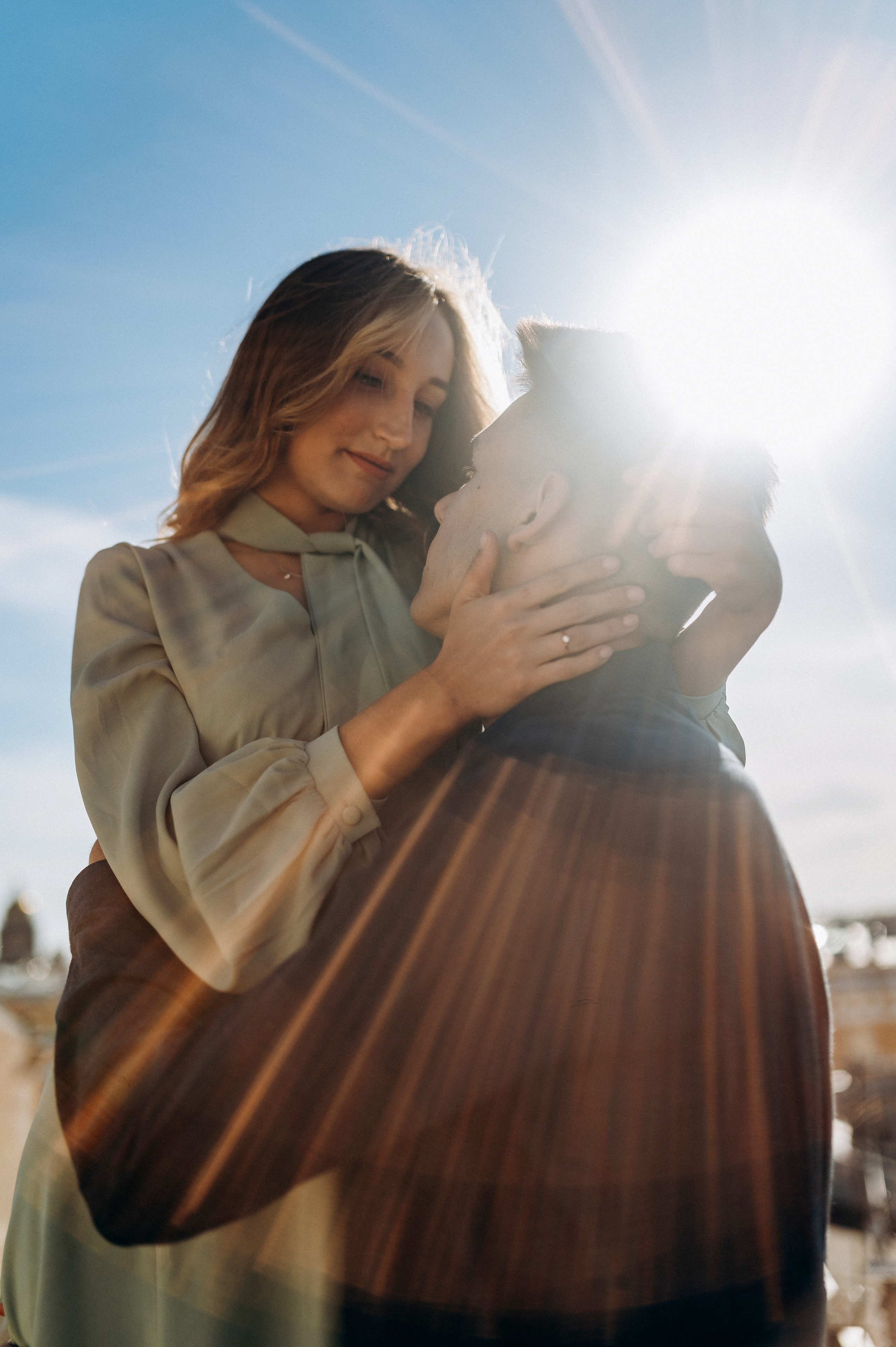 Предложение руки и сердца на крыше СПБ. Фотограф ПИТЕР СПБ Надежда Баранова