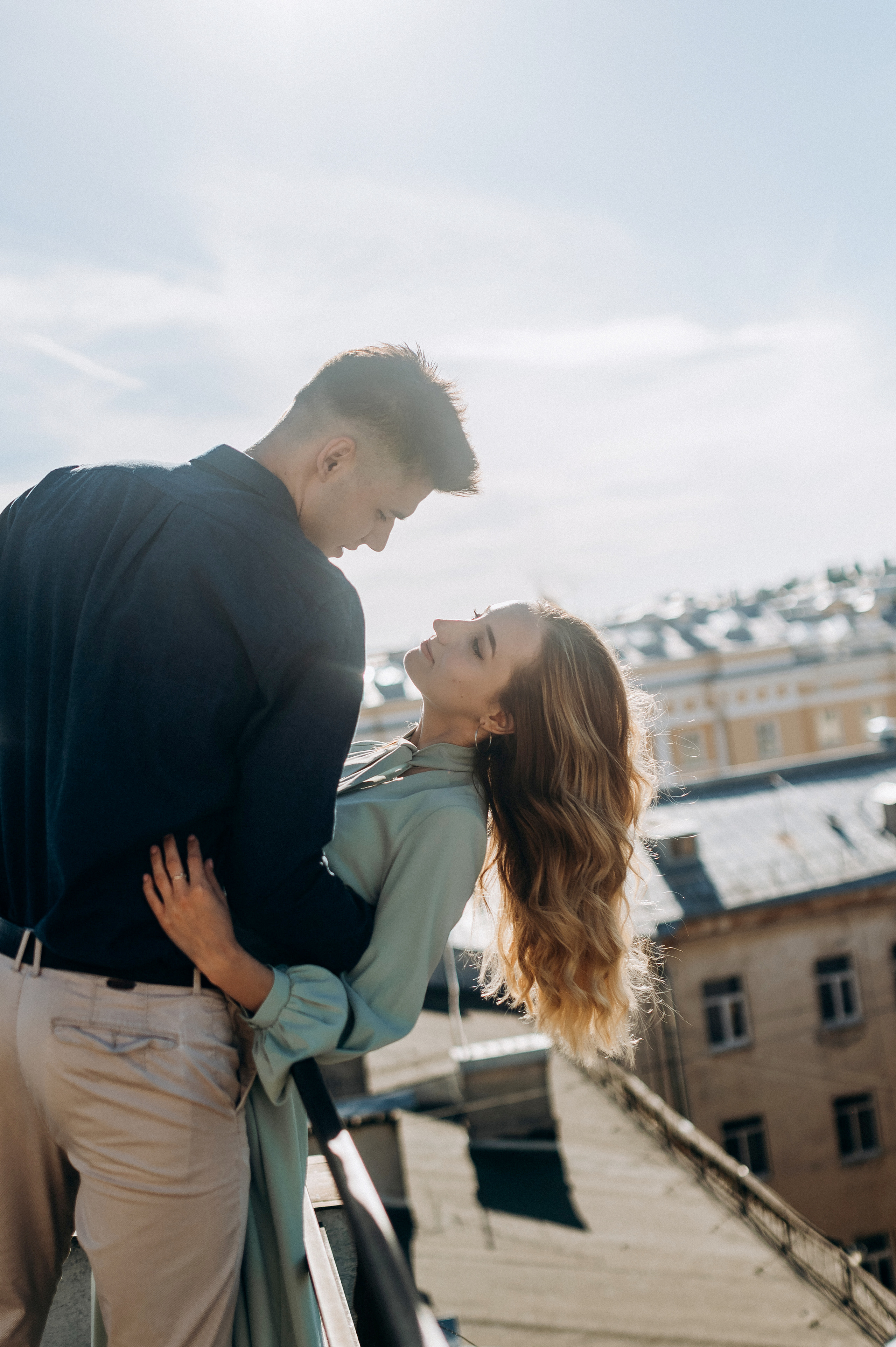 Предложение руки и сердца на крыше СПБ. Фотограф ПИТЕР СПБ Надежда Баранова