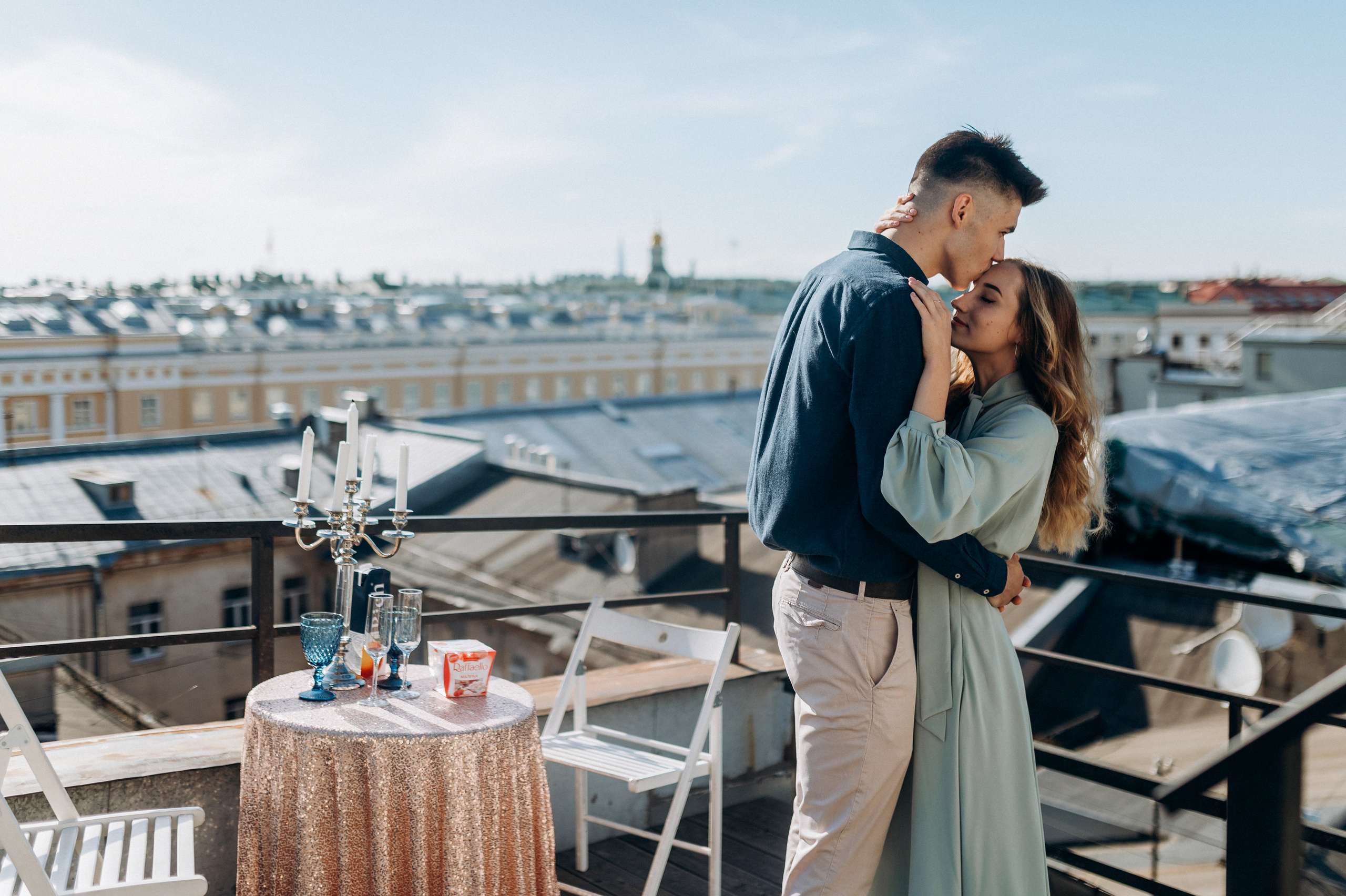 Предложение руки и сердца на крыше СПБ. Фотограф ПИТЕР СПБ Надежда Баранова