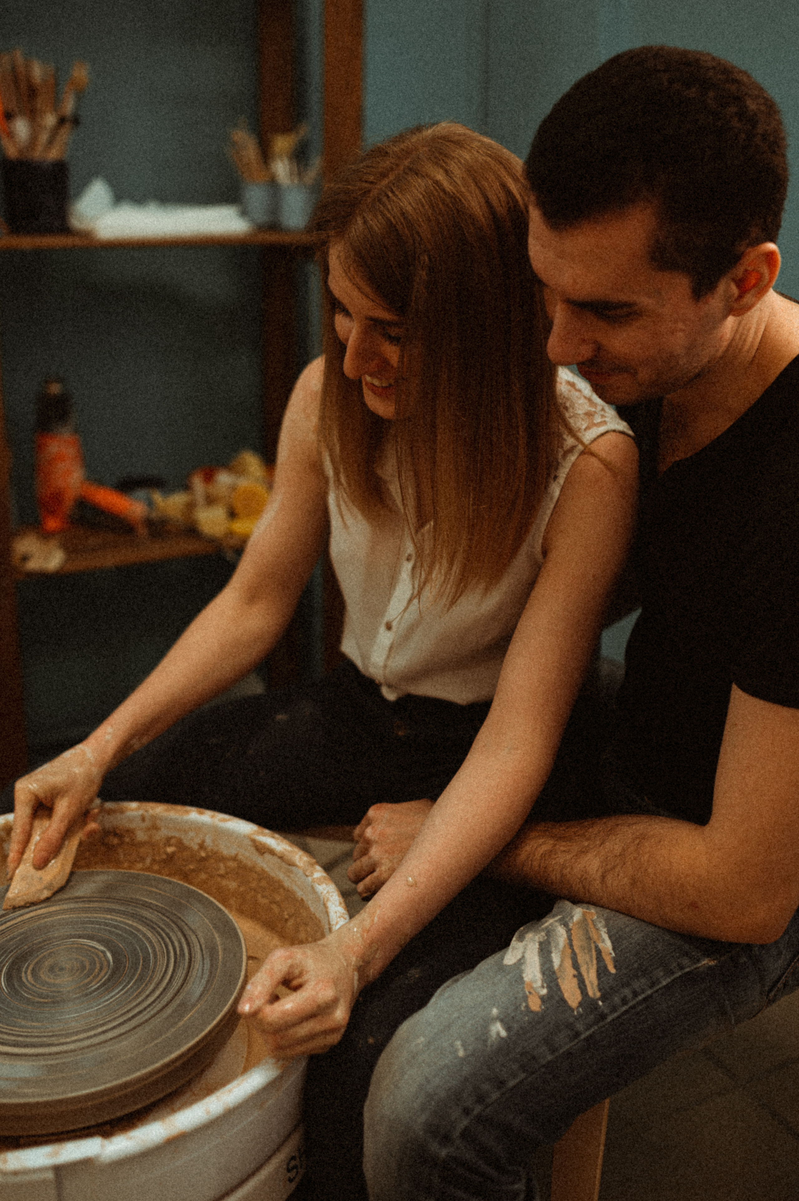 Лена+Петя лав стори гончарная мастерская. Фотограф ПИТЕР СПБ Надежда Баранова