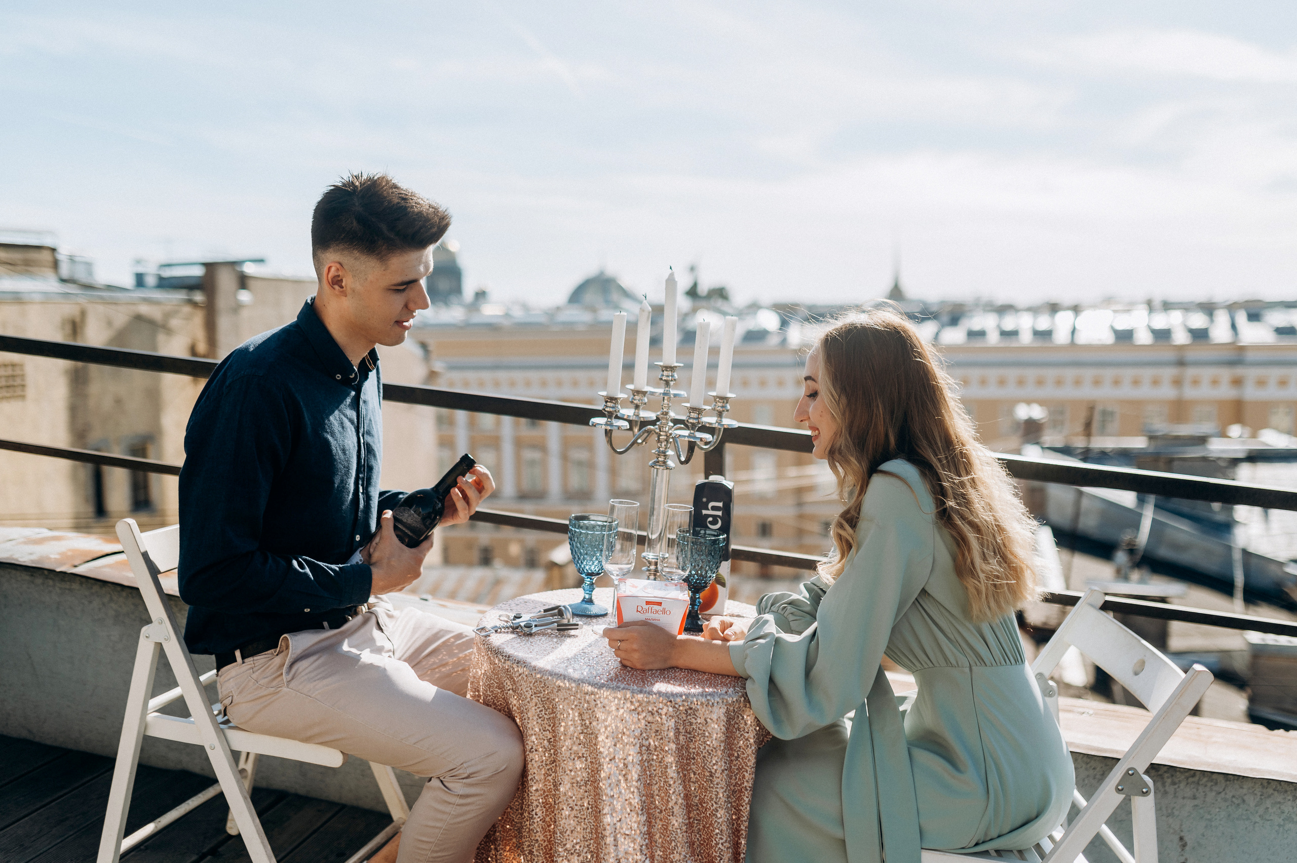 Предложение руки и сердца на крыше СПБ. Фотограф ПИТЕР СПБ Надежда Баранова