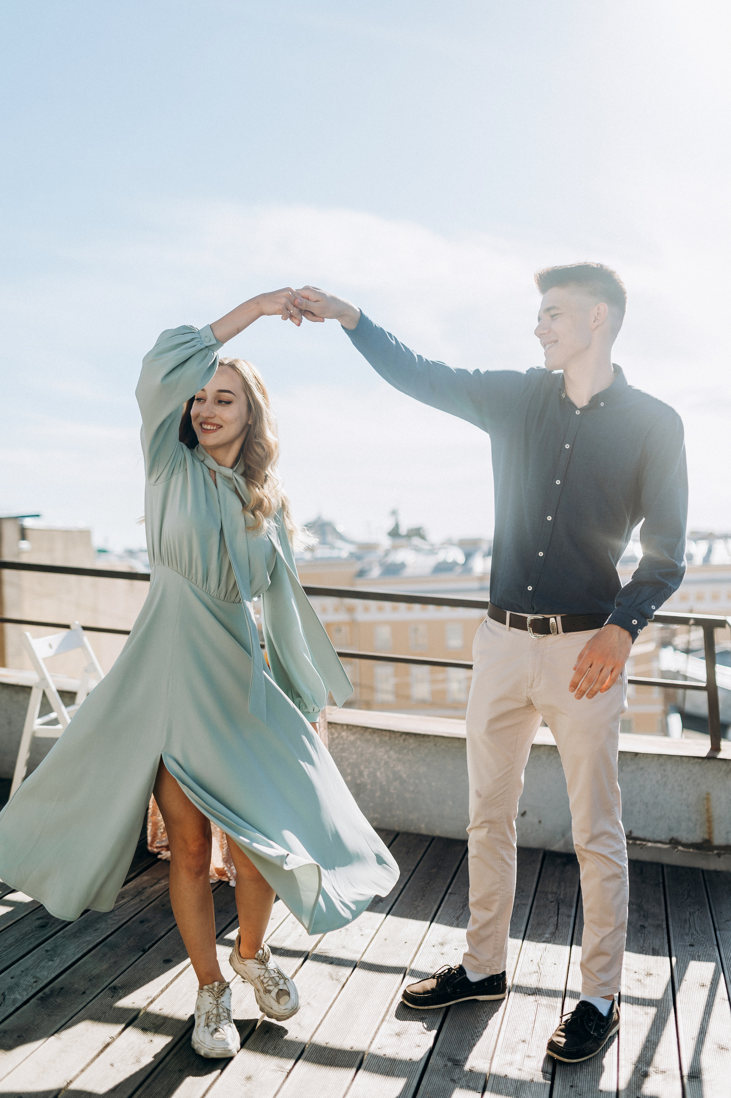 Предложение руки и сердца на крыше СПБ. Фотограф ПИТЕР СПБ Надежда Баранова