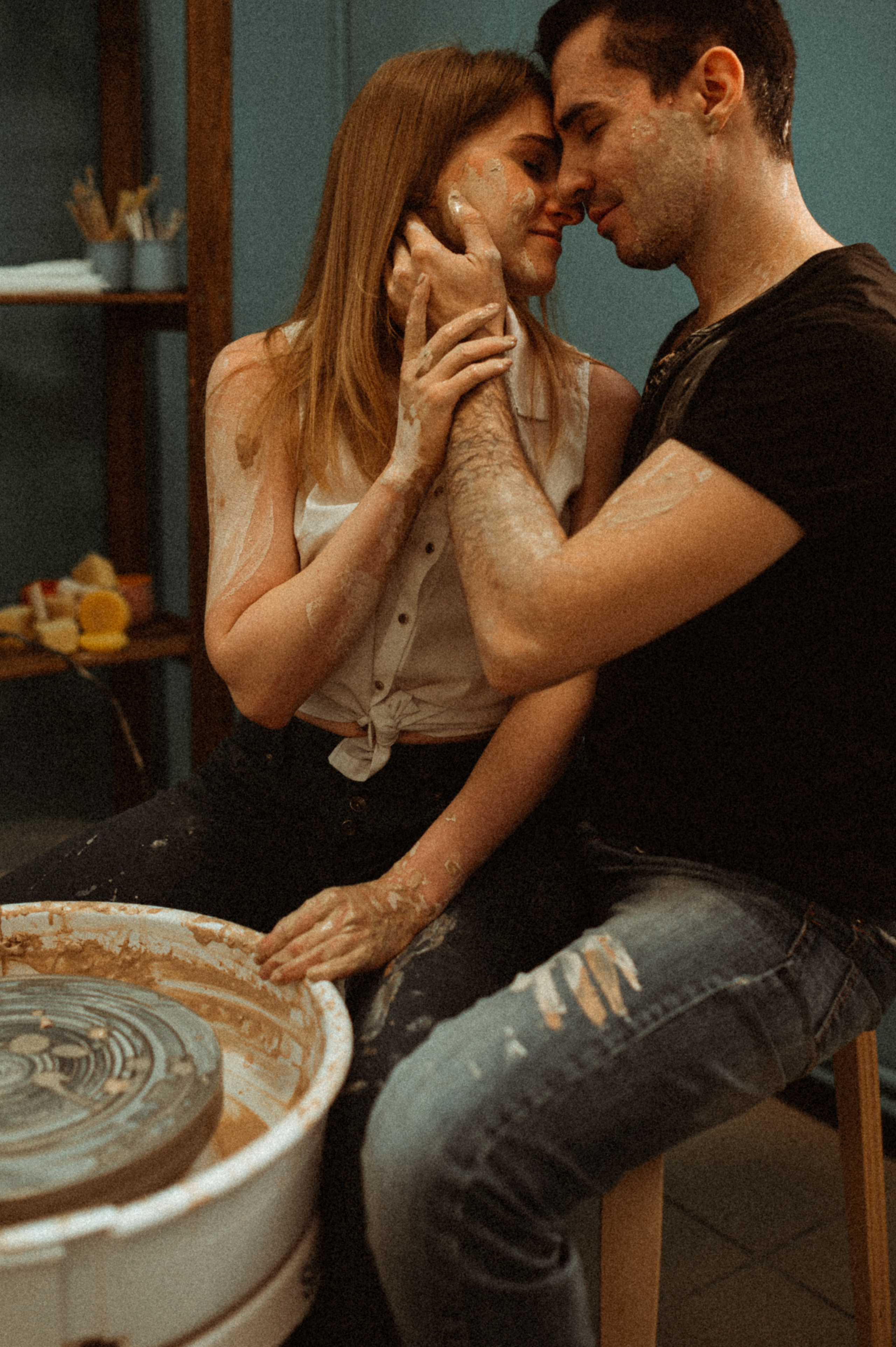 Лена+Петя лав стори гончарная мастерская. Фотограф ПИТЕР СПБ Надежда Баранова