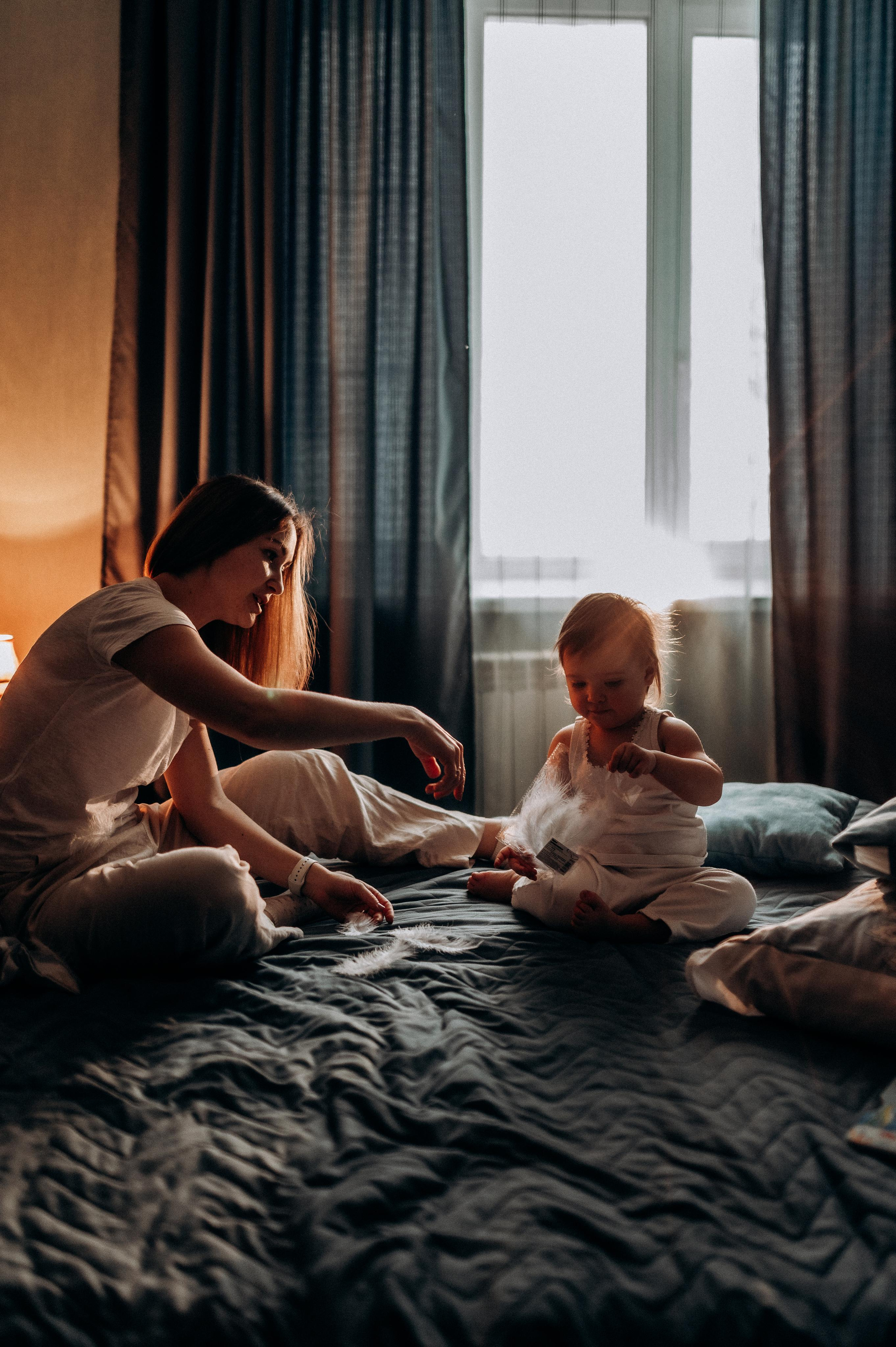 Домашняя фотосессия мама+дочь. Фотограф ПИТЕР СПБ Надежда Баранова