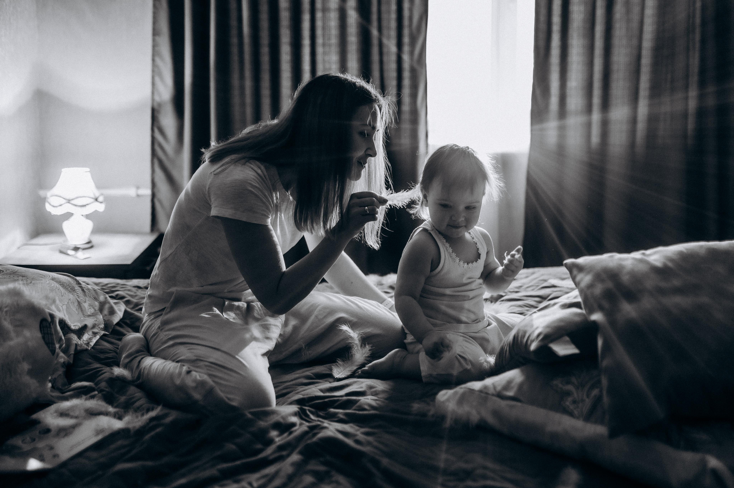 Домашняя фотосессия мама+дочь. Фотограф ПИТЕР СПБ Надежда Баранова