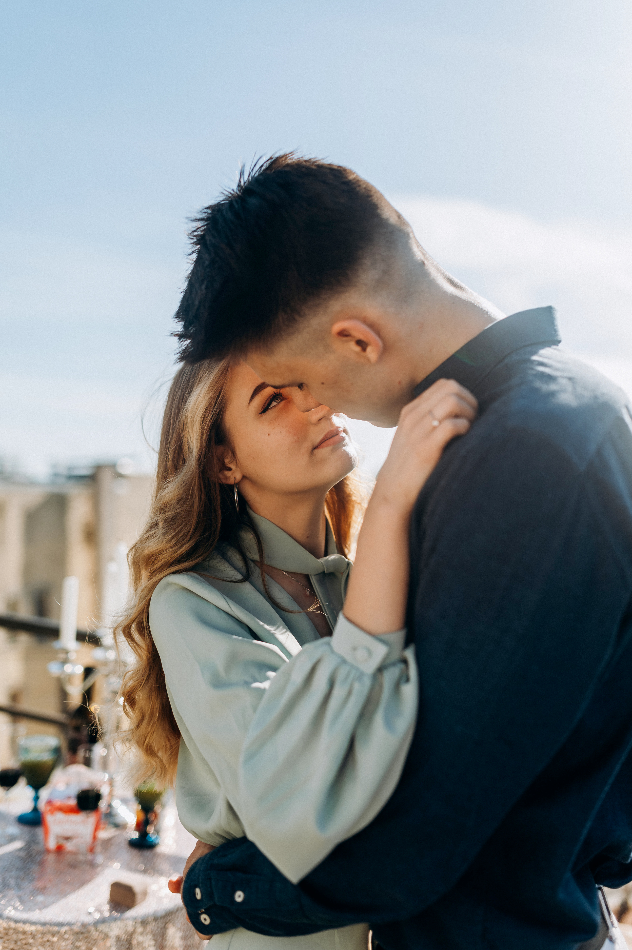 Предложение руки и сердца на крыше СПБ. Фотограф ПИТЕР СПБ Надежда Баранова