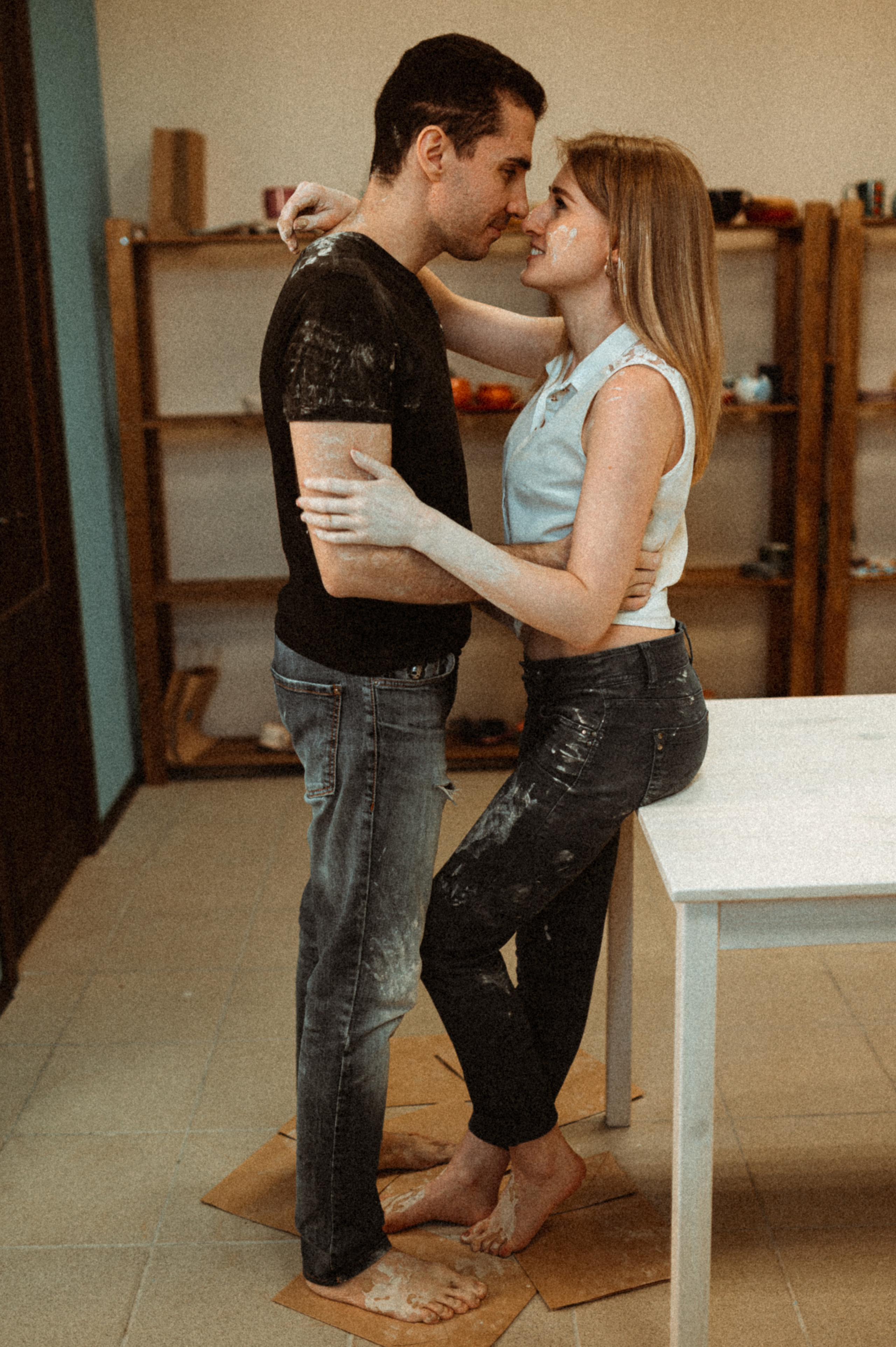 Лена+Петя лав стори гончарная мастерская. Фотограф ПИТЕР СПБ Надежда Баранова