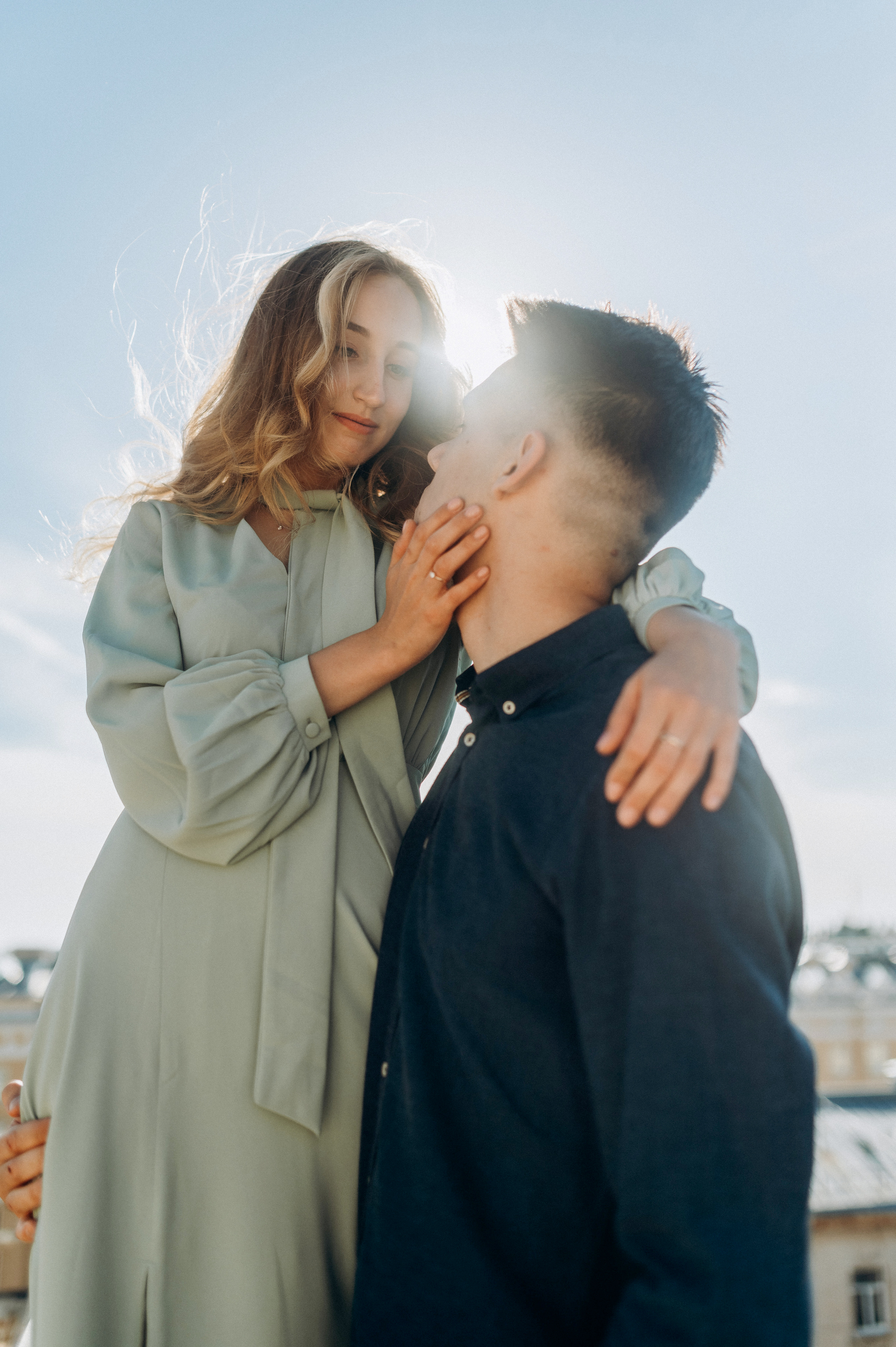 Предложение руки и сердца на крыше СПБ. Фотограф ПИТЕР СПБ Надежда Баранова