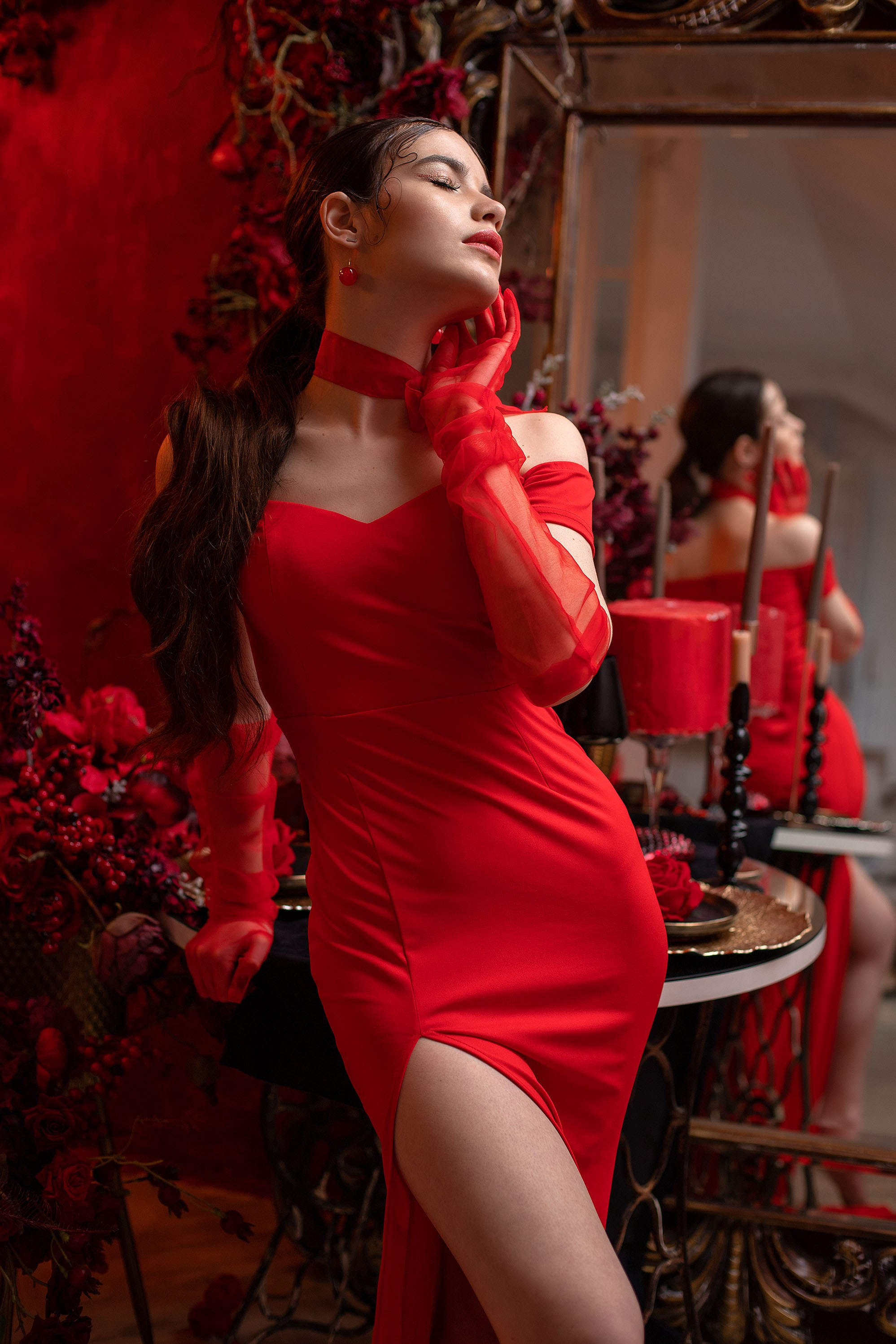 Фотопроект «Ledy in red». Женский и портретный фотограф Мила Прошина. Краснодаар