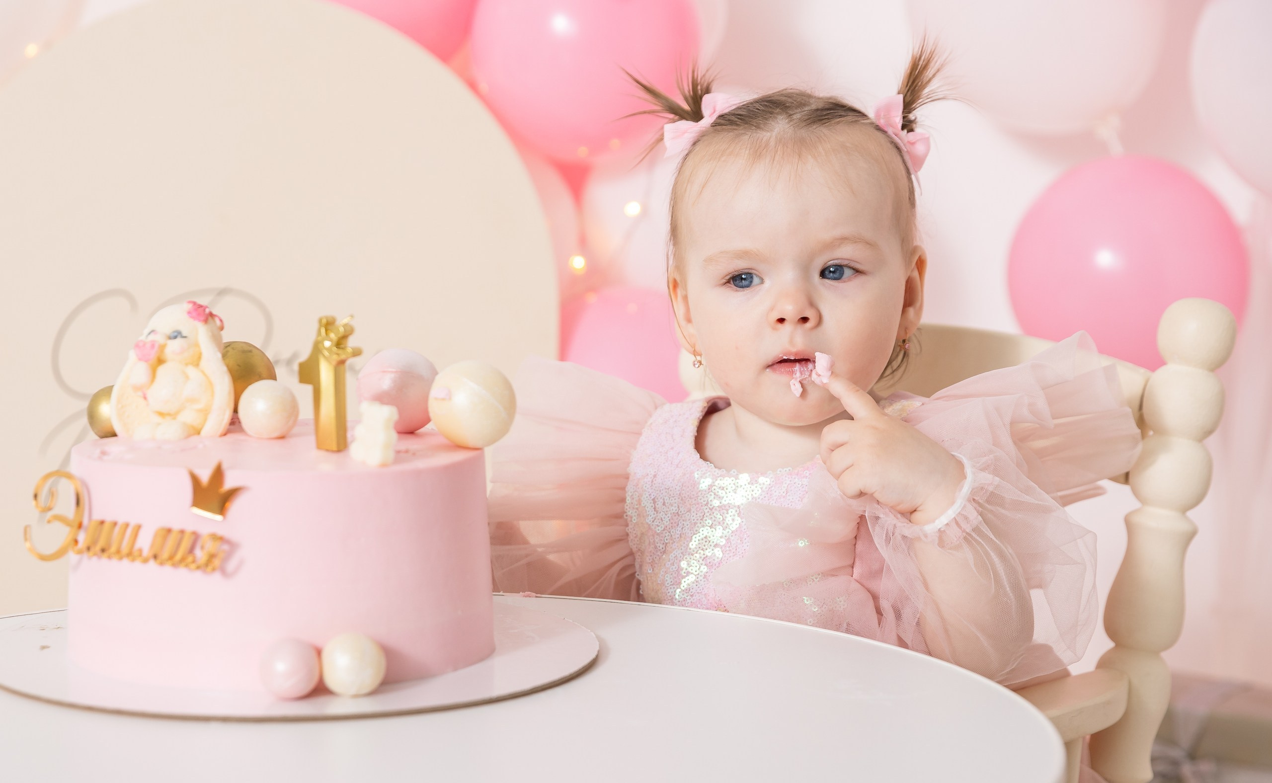 День рождения в розовом цвете. Детский семейный фотограф в г. Находка Ольга Коваленко, фотостудия Memories