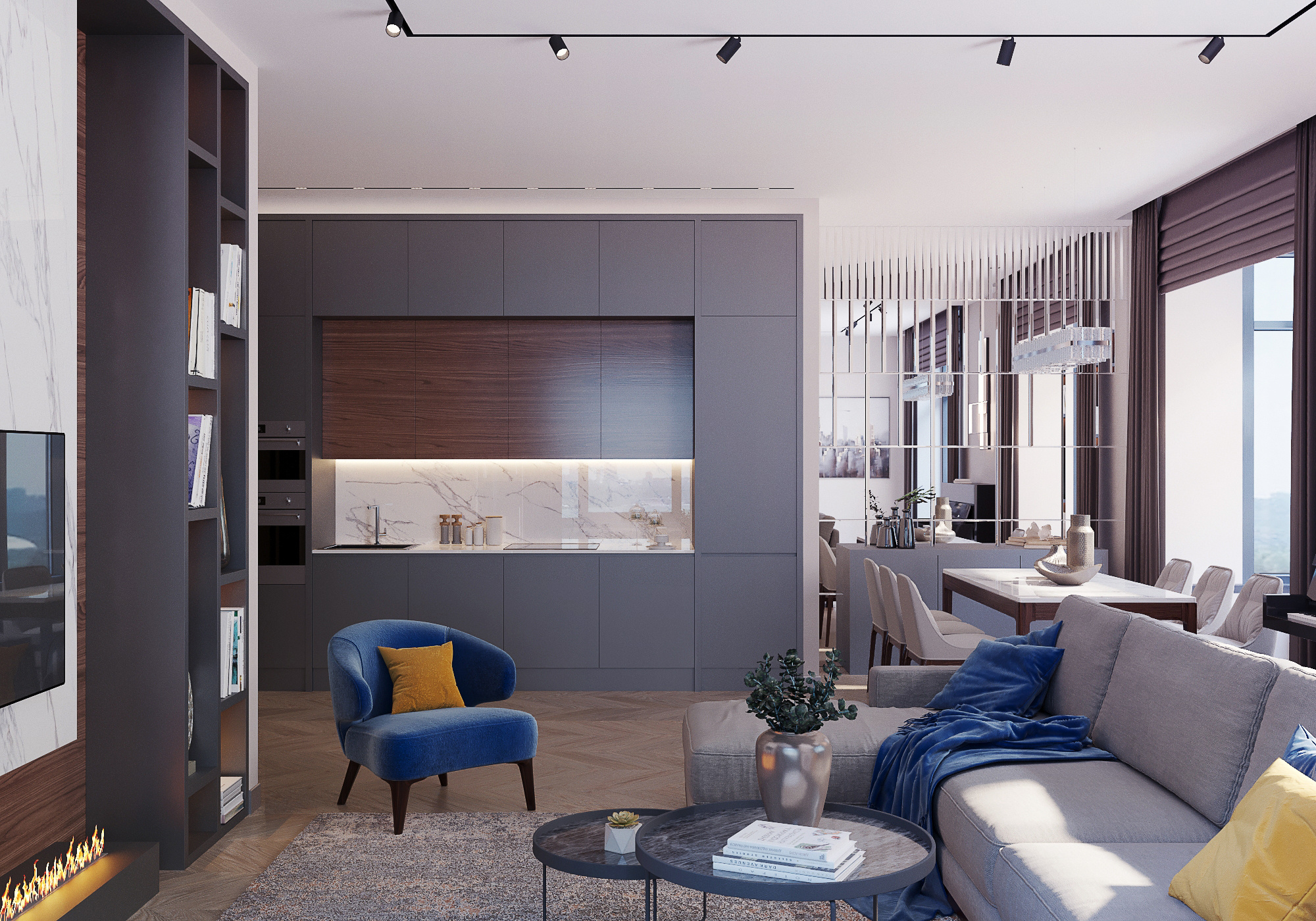 Кухня гостиная в ЖК Суббота