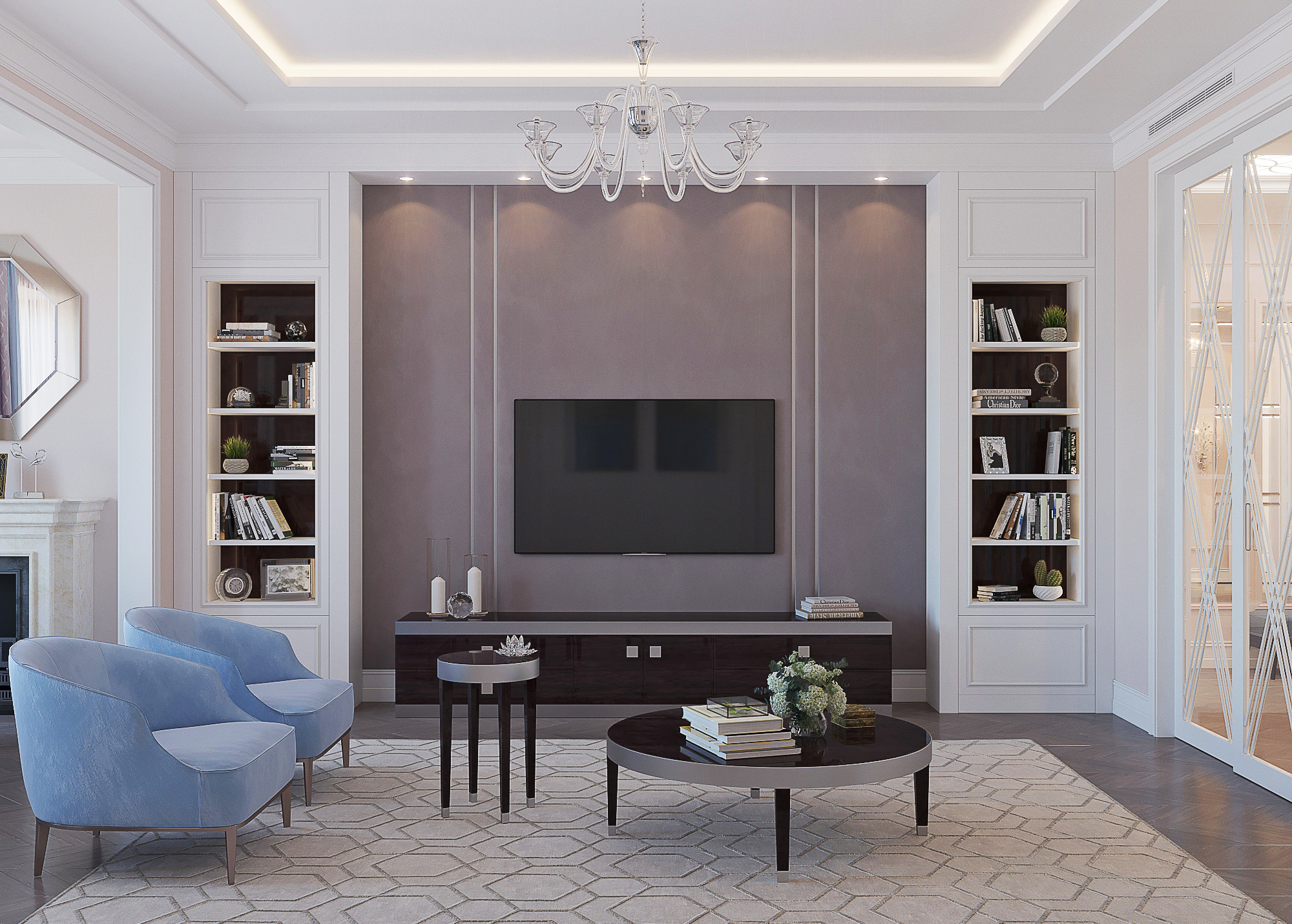 Дизайн гостиной в стиле luxury