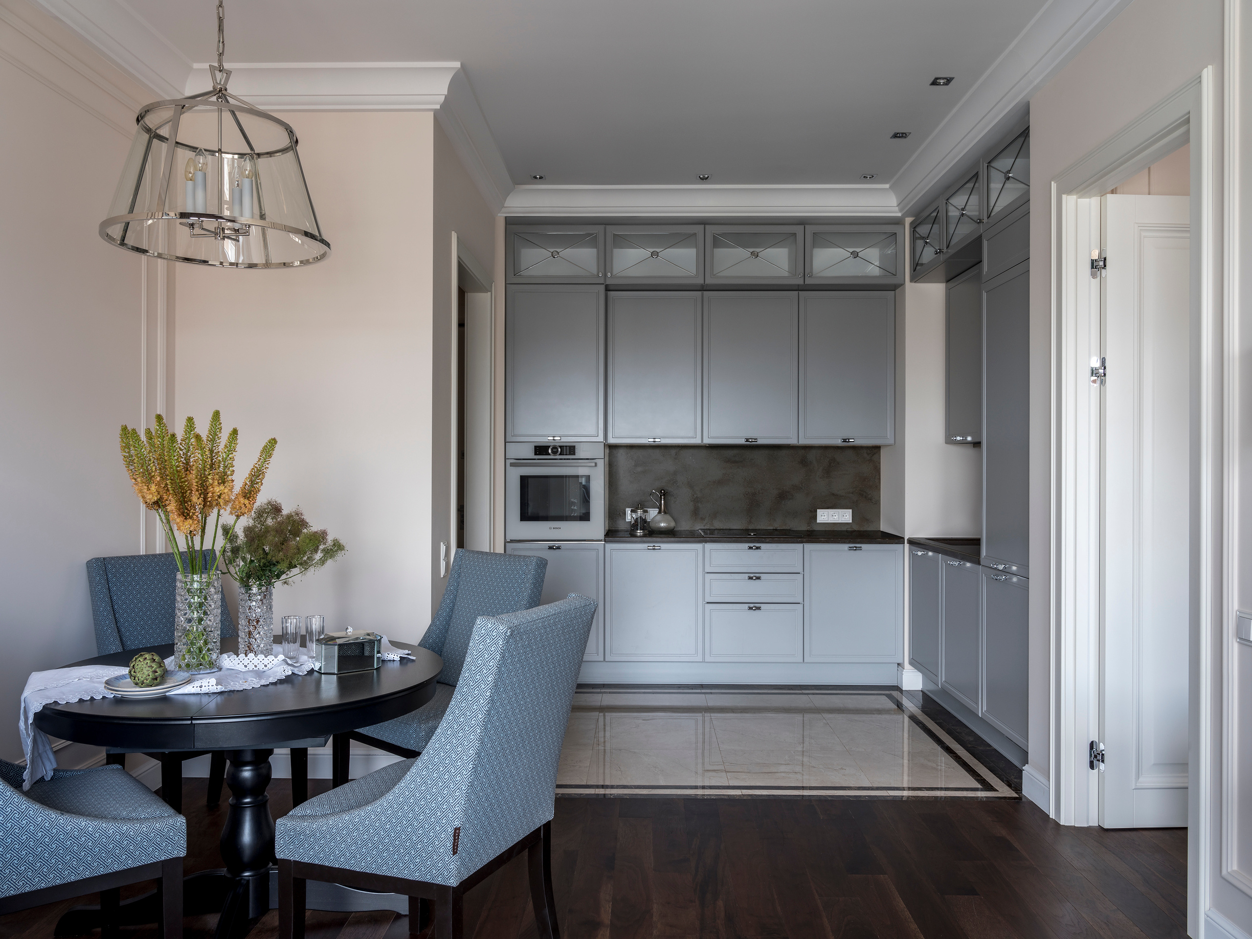 Дизайн гостиной с кухней-нишей