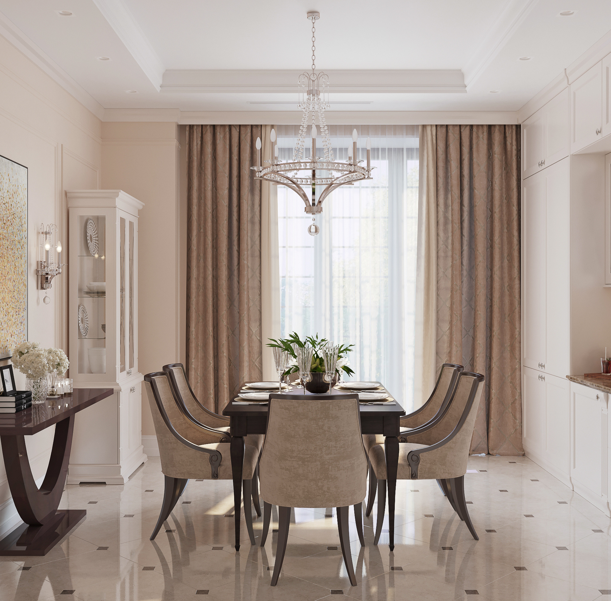 Кухня-столовая в ЖК Knightsbridge Private Park