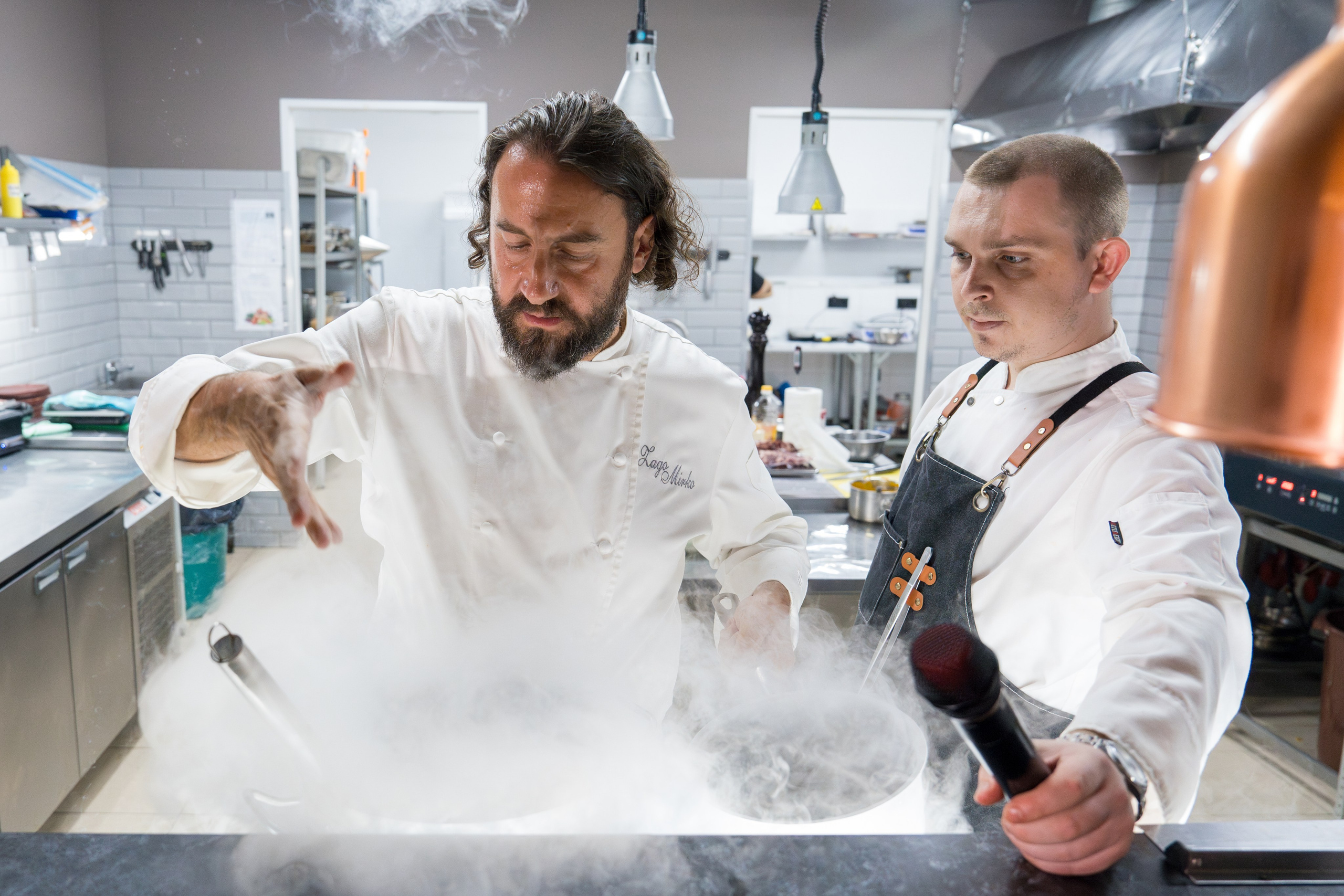 Гастрономический ужин «Лесная Италия» с Мирко Дзаго в ресторане RiverSide. Репортажный фотограф в Красной Поляне и Сочи Павлюченко Екатерина