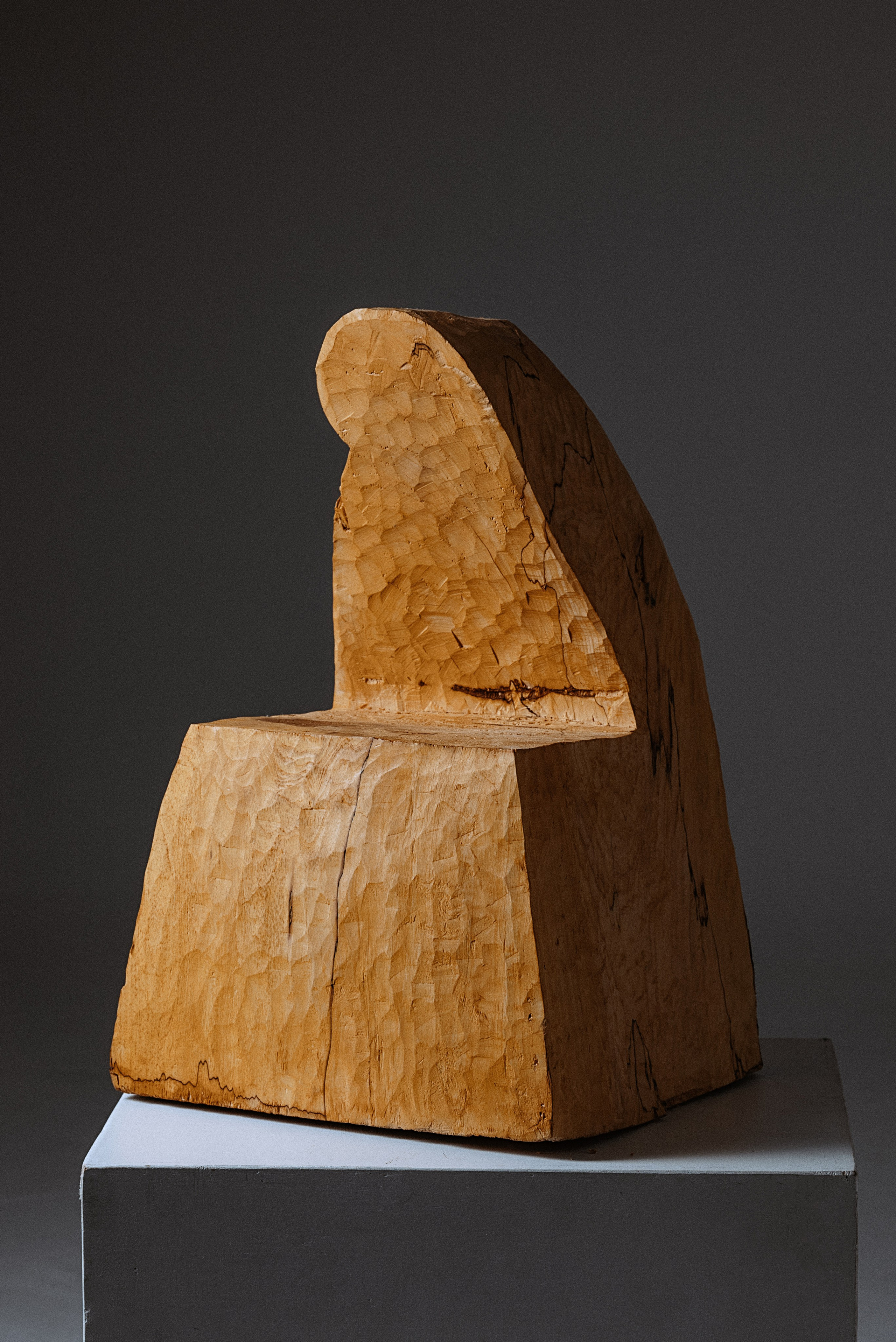 Скульптура "Благое молчание", 2023 год, дерево 30*40*55