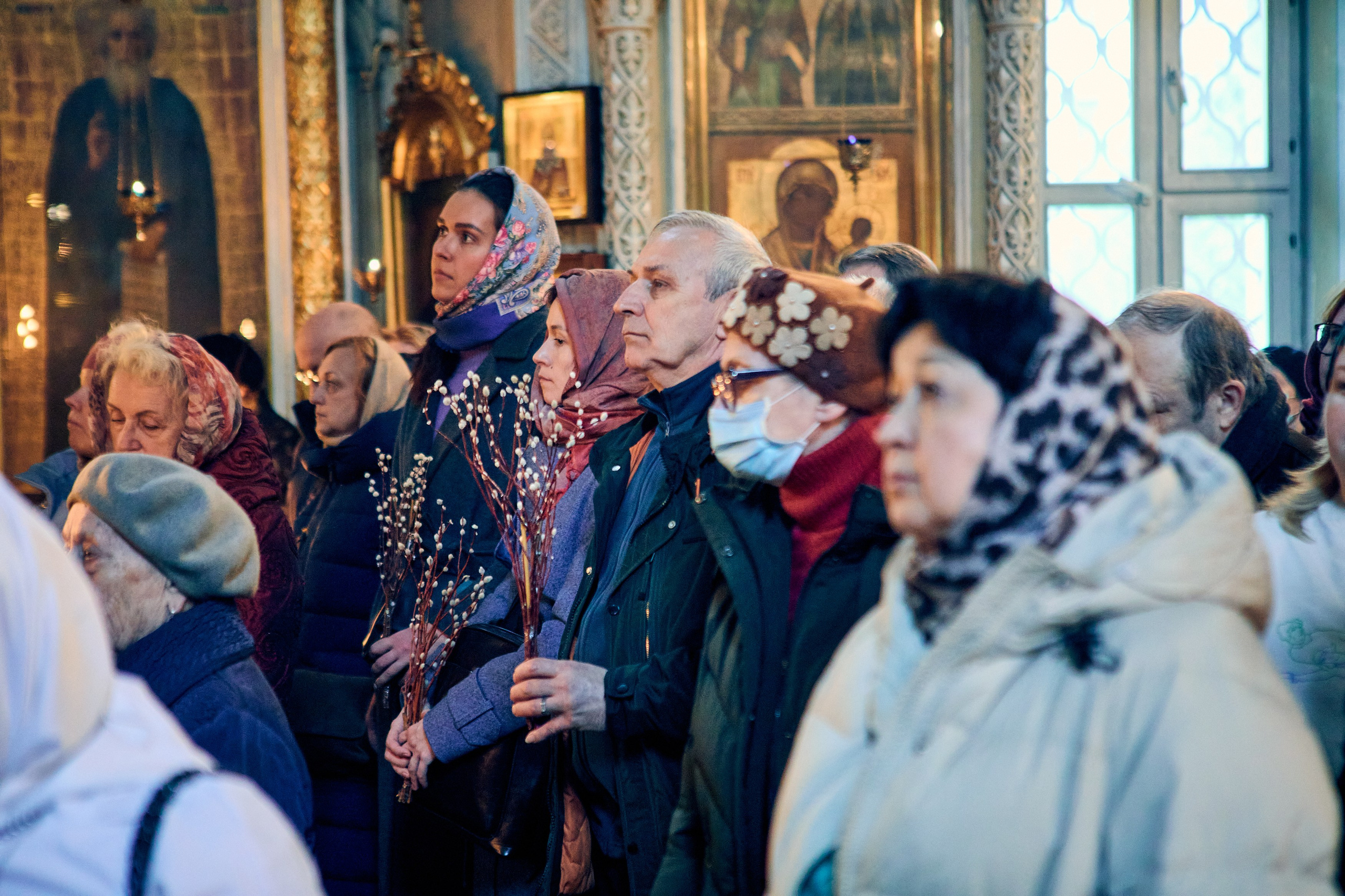 На всенощном бдении под Неделю ваий. DMITRY MOISEENKO — фотограф, художник, топ-стилист
