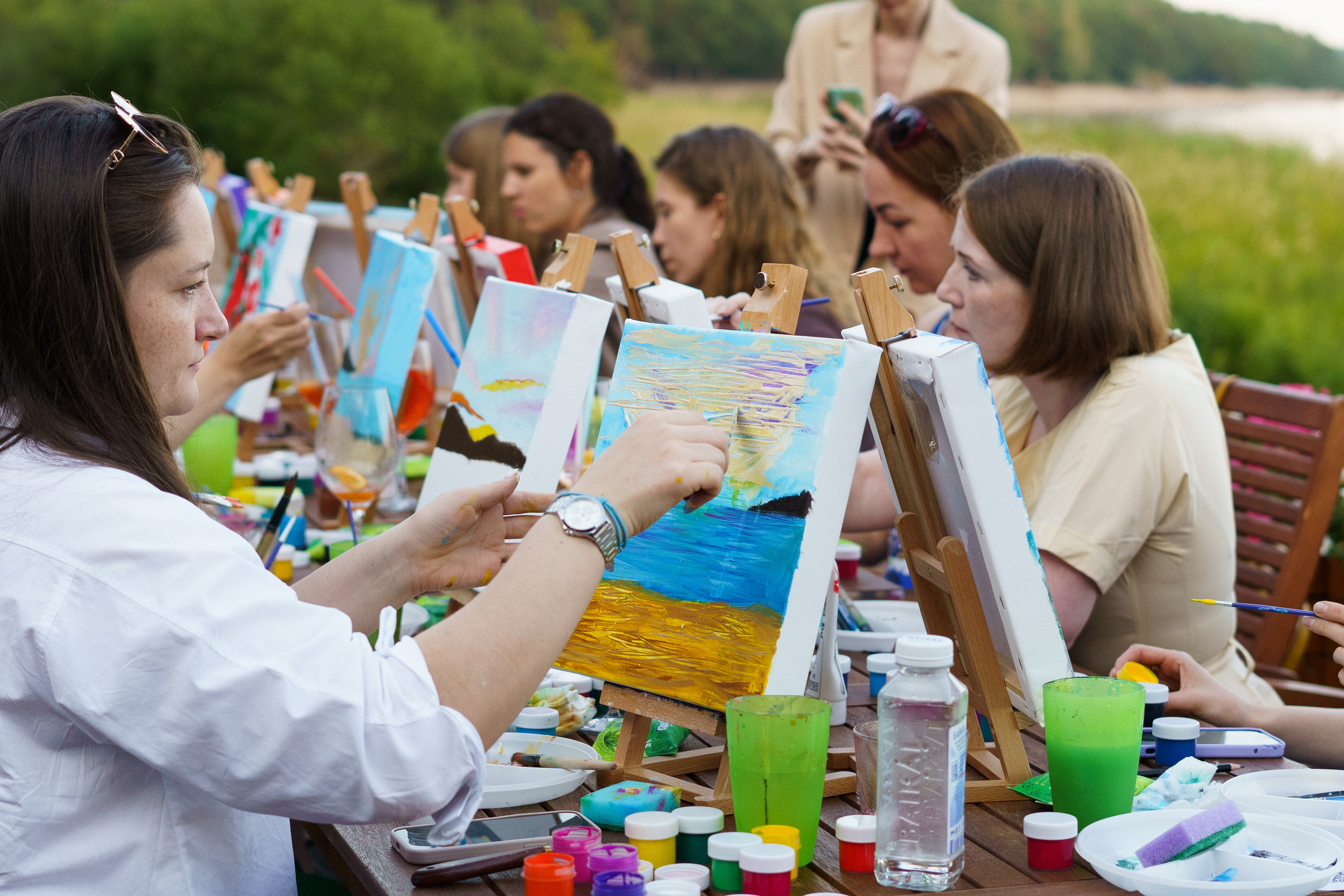 Корпоратив Teach Me Art. Портретный фотограф в Москве и Санкт-Петербурге Арина Чех