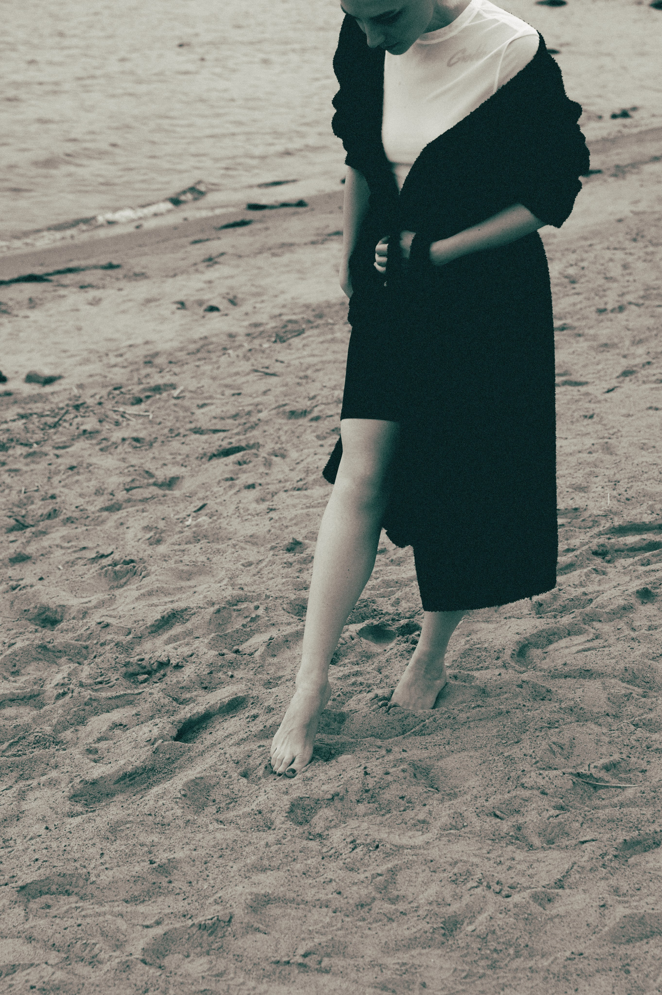 Таня. Фотосессия на пляже осенью. Портретный и эротический фотограф Ирина Подборская (18+)