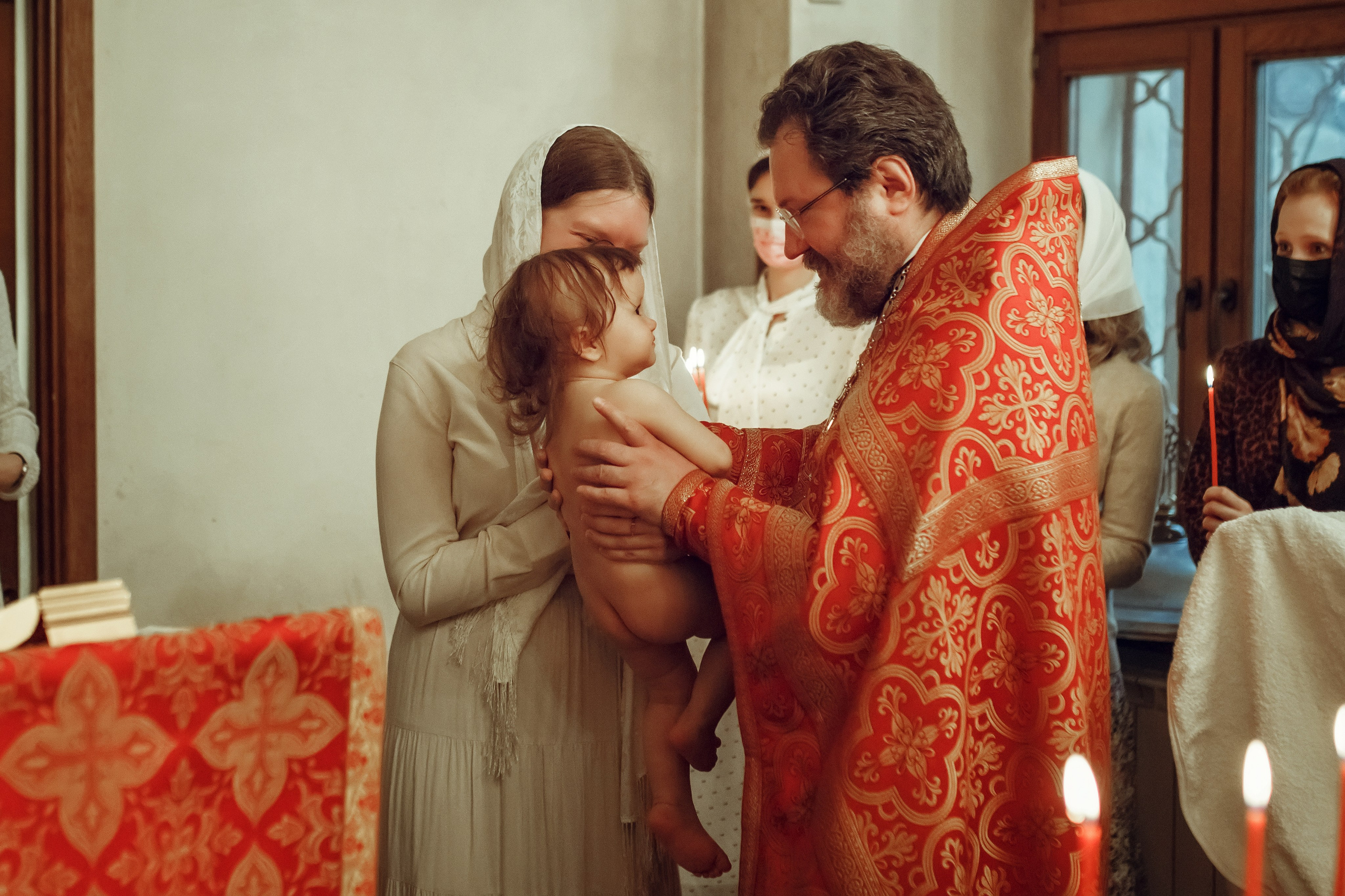 Крещение Даши. Фотограф на Крещение, семейный фотограф в Москве