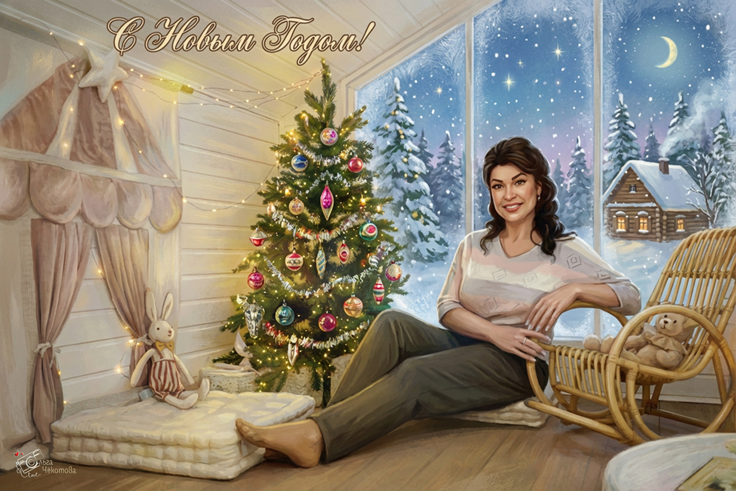 Винтажные новогодние открытки. Ольга Чёкотова (Фотограф Кострома)
